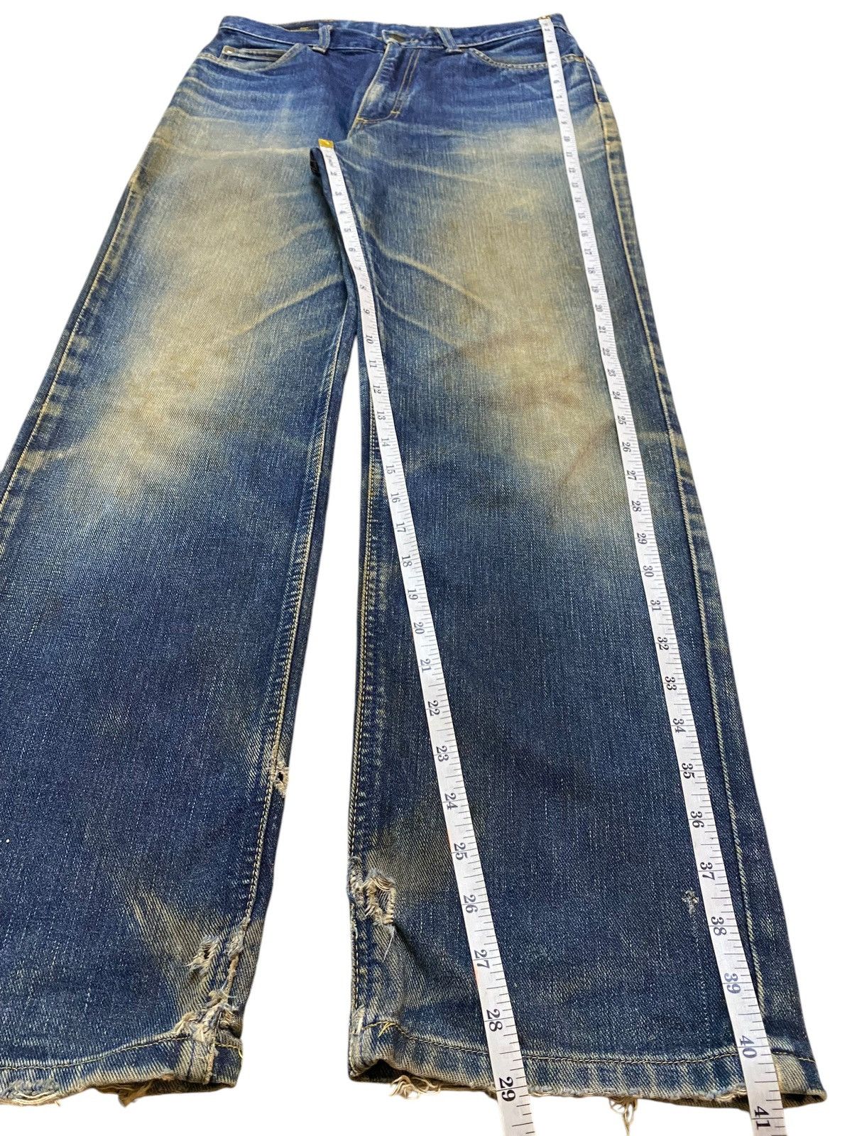 Lee Vintage Lee Riders Mud Wash Distressed Loose Jeans Size US 30 / EU 46 - 15 Thumbnail