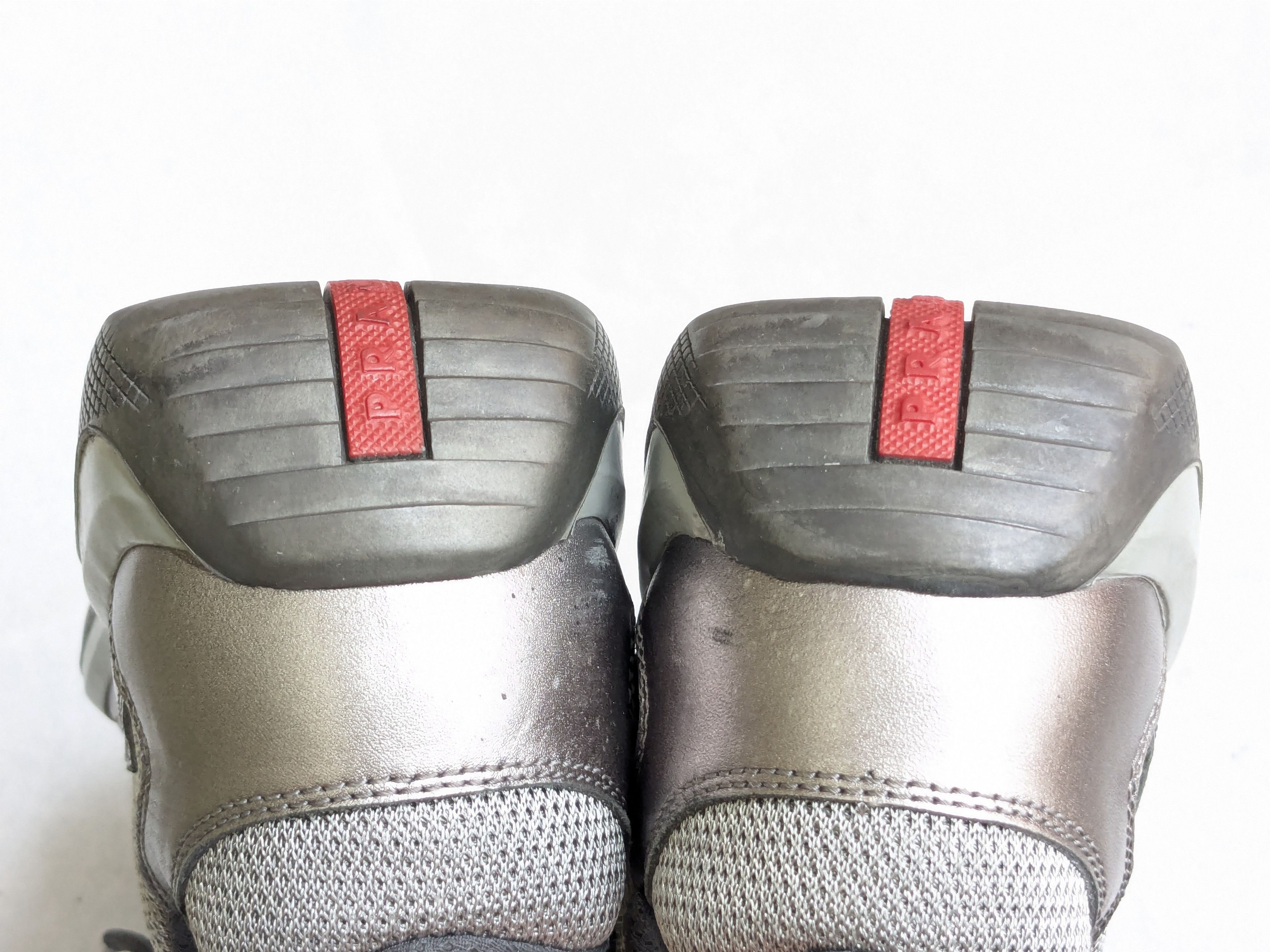 Prada Prada America's Cup Sneakers Silver 7 Leather Low Tops Size US 7 / EU 40 - 14 Thumbnail