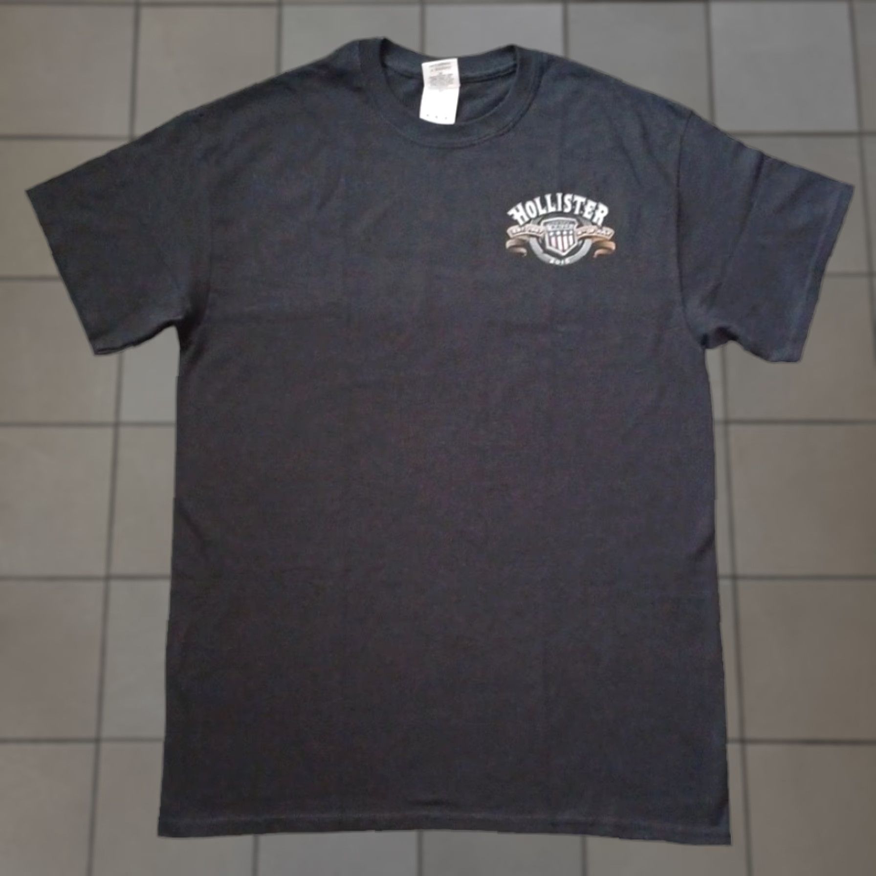 Fruit Of The Loom Hollister Shirt Mens Biker Logo Crew Neck Short Sleeve 2015 Deadstock Gray Medium Shirt Size US M / EU 48-50 / 2 - 1 Thumbnail