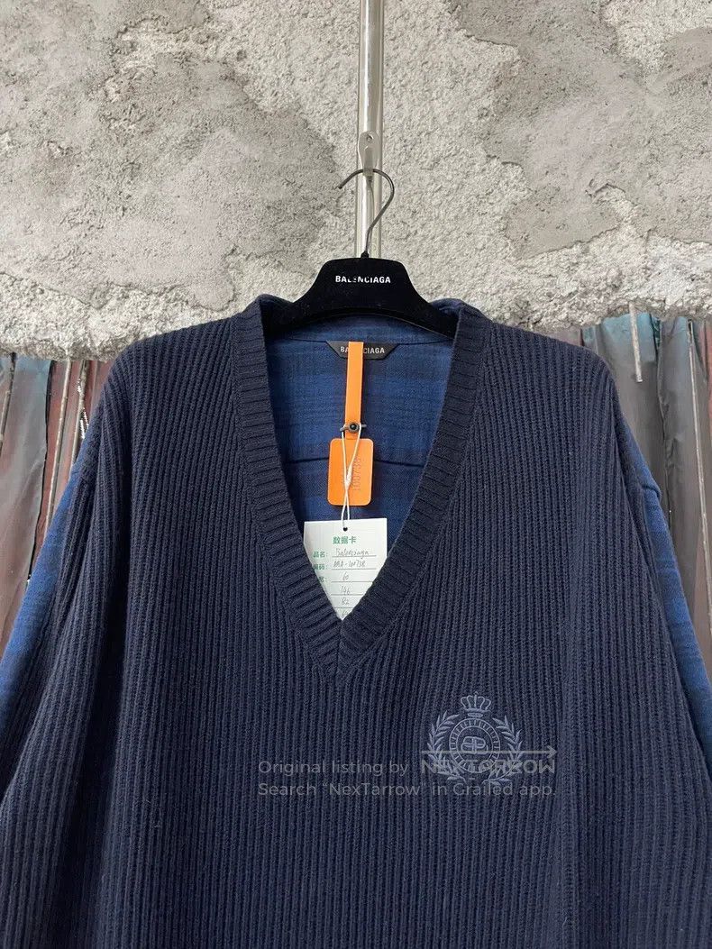 Other Balenciaga Wheat Pattern Patchwork Plaid Sweater Size US XS / EU 42 / 0 - 3 Thumbnail