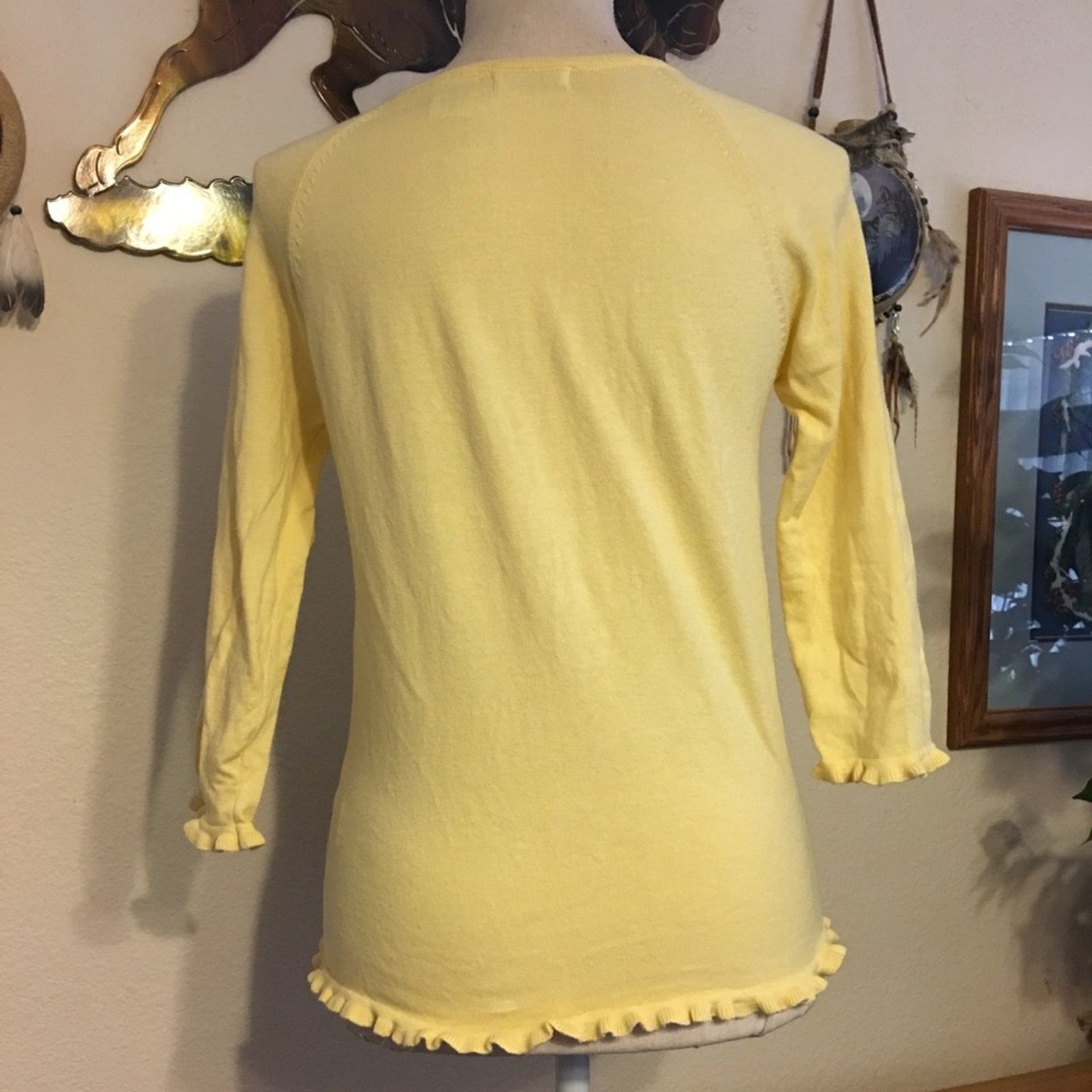 Energie Energie Soft Stretch yellow ruffle detail top S Size S / US 4 / IT 40 - 5 Thumbnail