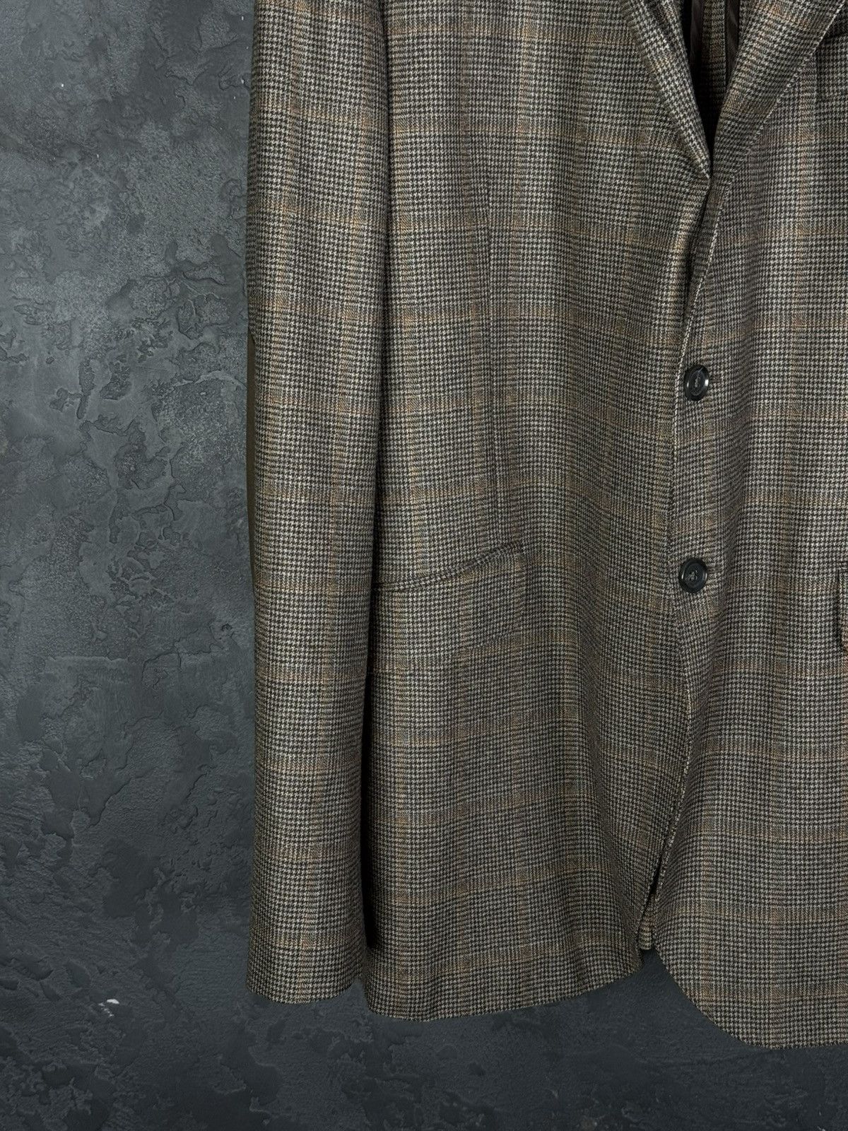 Hackett Men's Hackett London Loro Piana Wool Check Blazer Jacket Size US XL / EU 56 / 4 - 3 Thumbnail