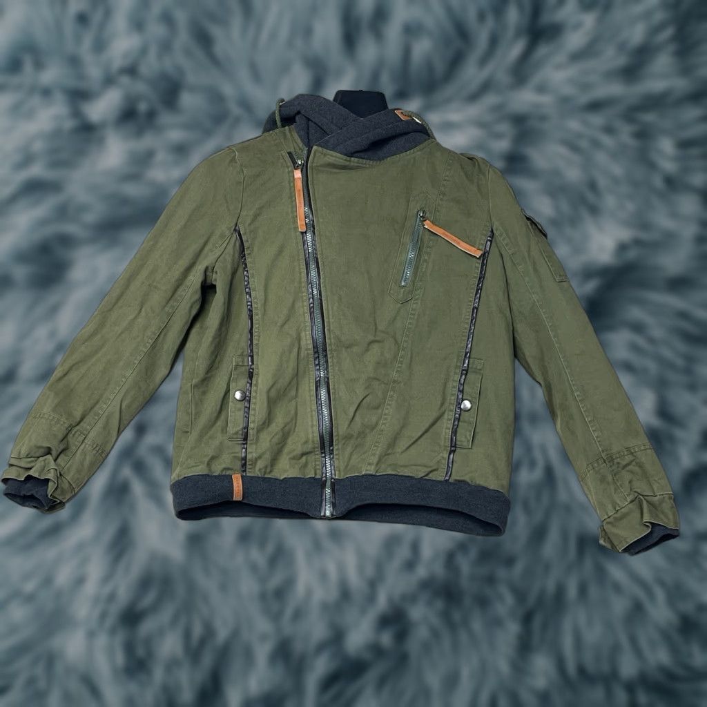 Vintage Naketano Green Jacket Womens M Full Zip Fleece Lined Hooded Size M / US 6-8 / IT 42-44 - 1 Thumbnail
