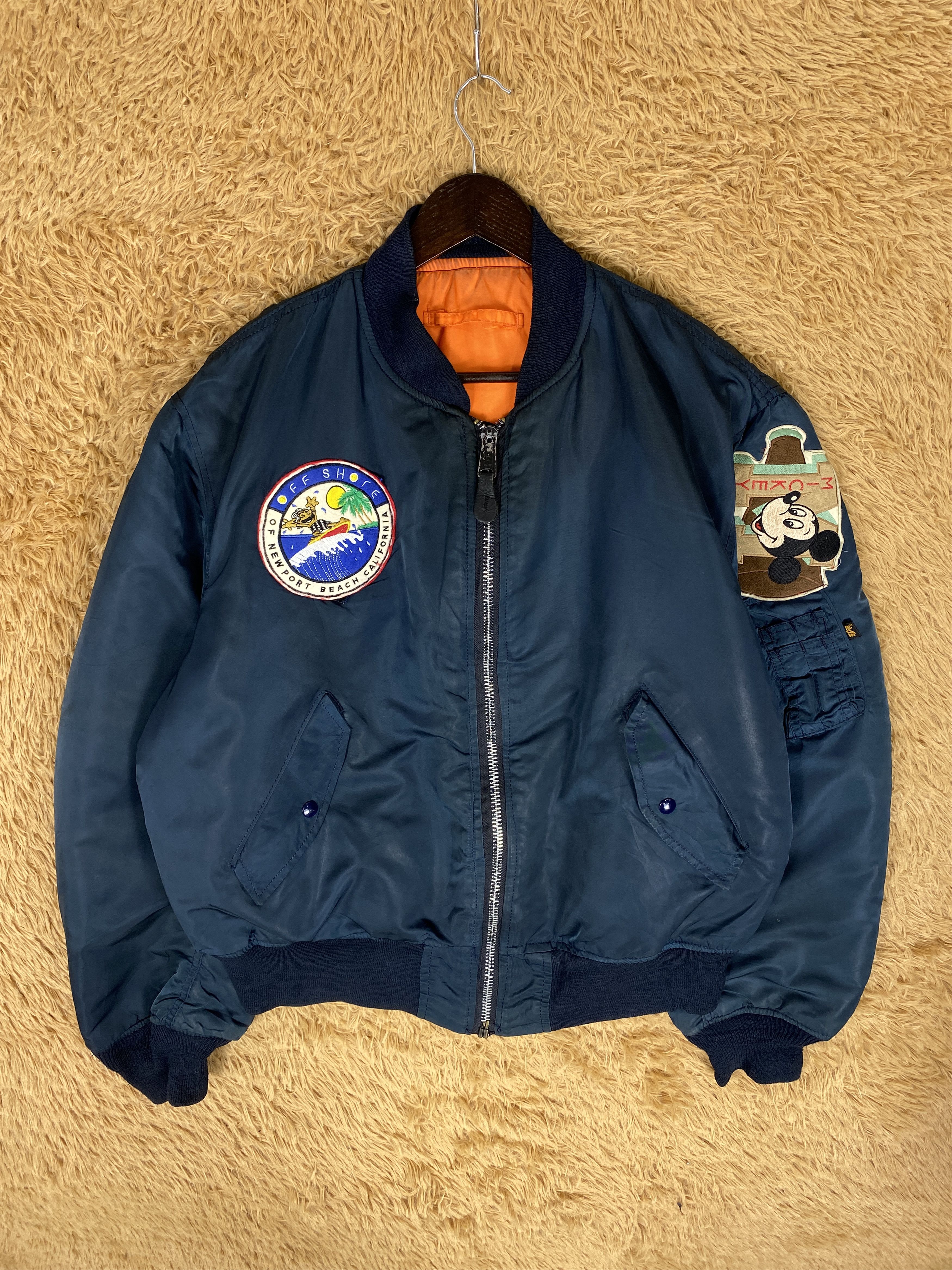 Alpha Industries Vintage Alpha Industries Reversible Bombers Jacket J2020 Size US XL / EU 56 / 4 - 1 Thumbnail