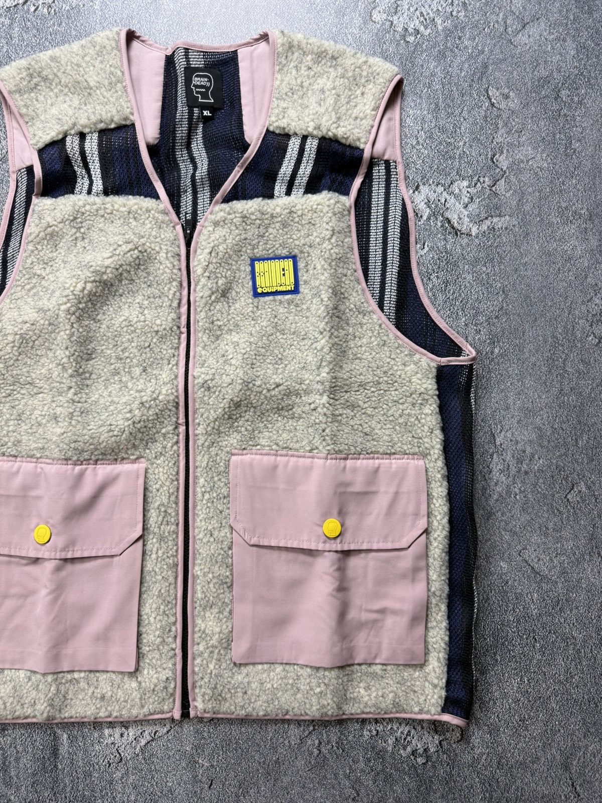 Brain Dead Brain Dead Sherpa Tactical Vest Cream / Dust Pink Mesh Side Size US XL / EU 56 / 4 - 4 Thumbnail
