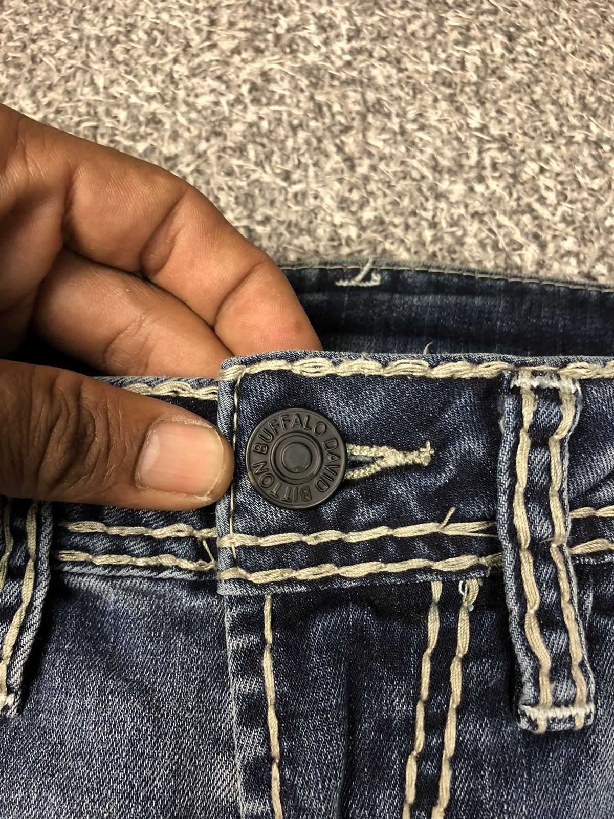 If Six Was Nine × Japanese Brand × Vintage Buffalo David Bitton Relaxed Straight Stretch Jeans Size US 35 - 6 Thumbnail