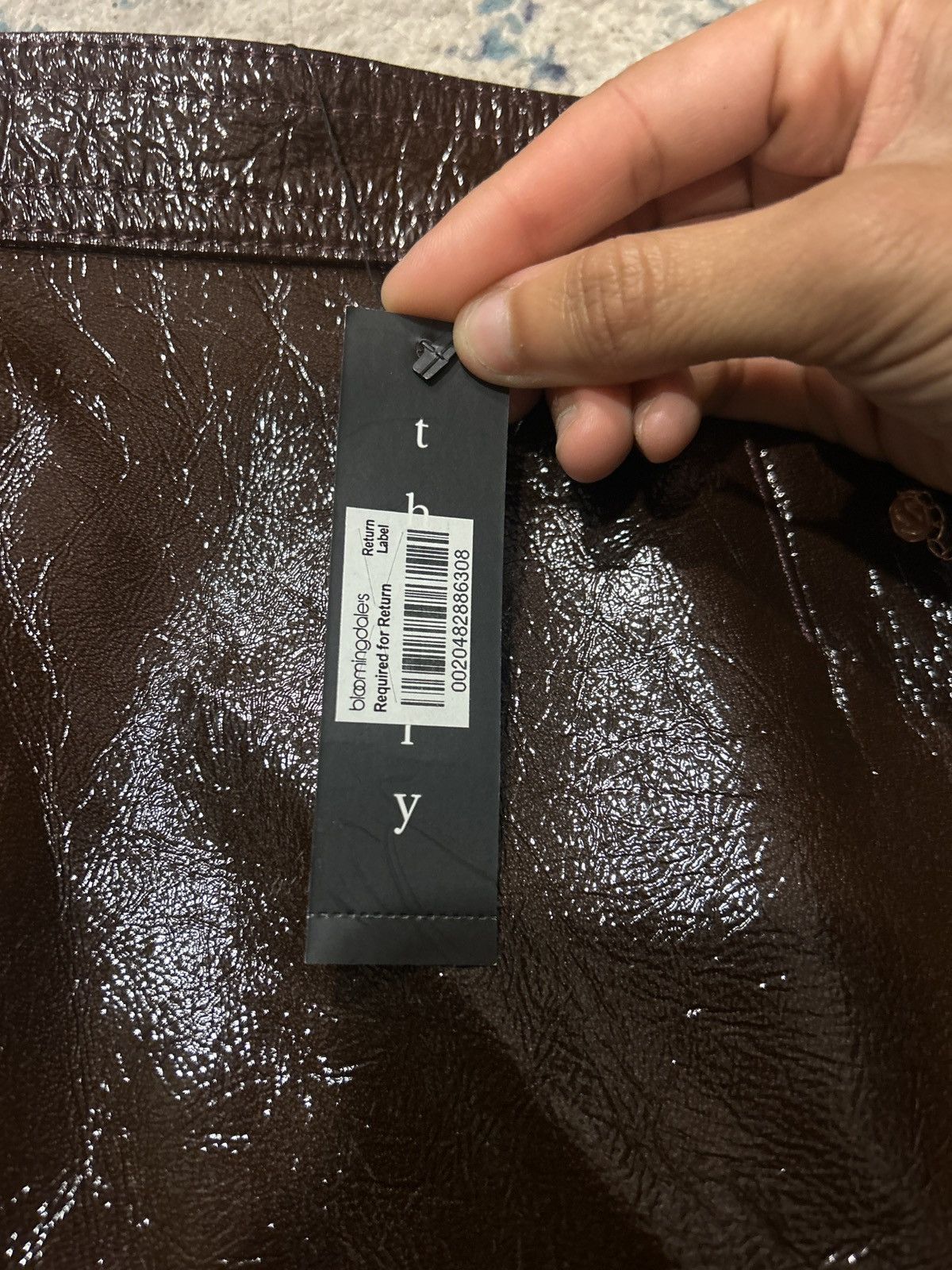 Theory Theory Leather Mini Skirt Size 27" / US 4 / IT 40 - 4 Thumbnail