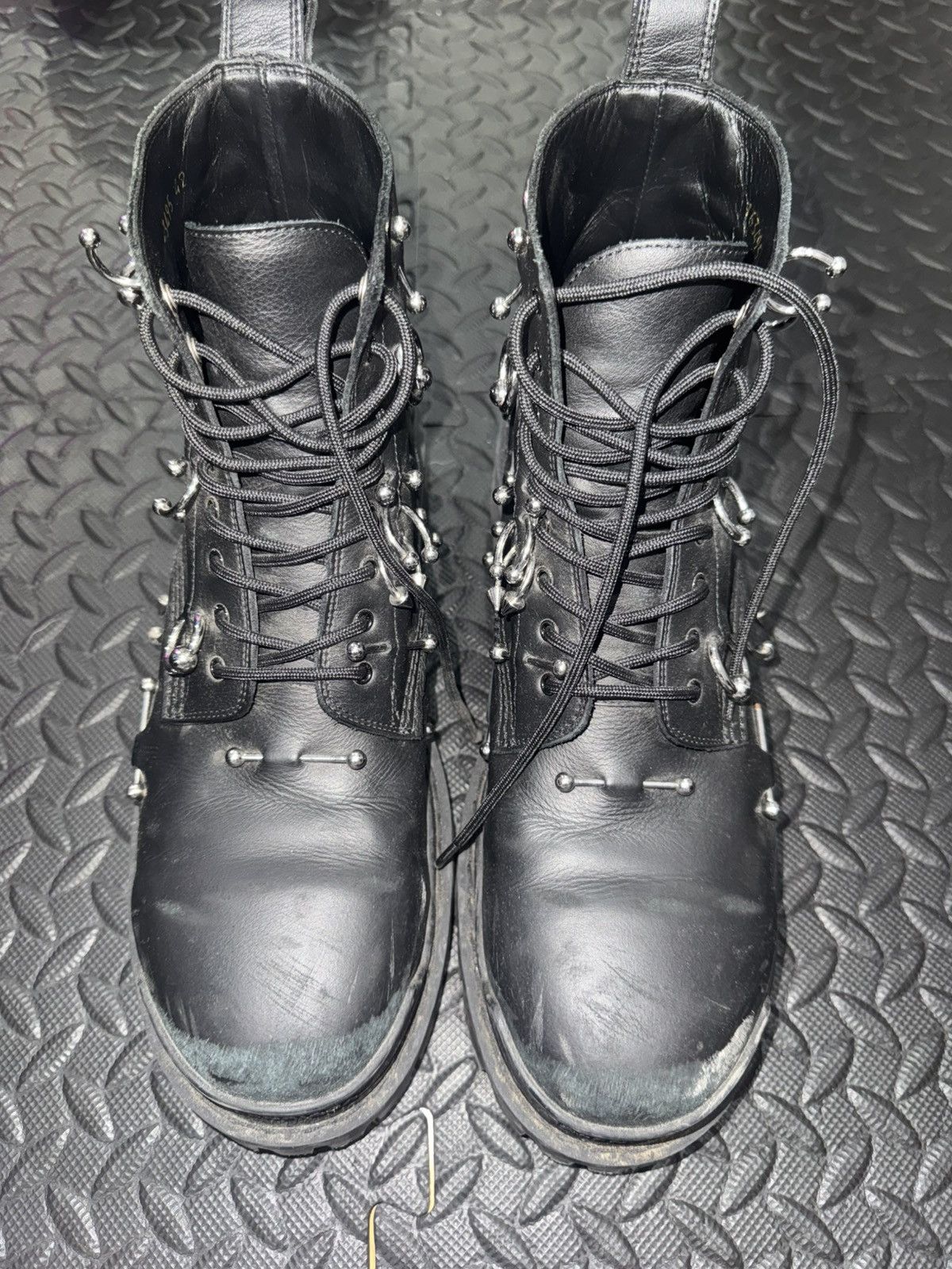 Balenciaga BALENCIAGA LEATHER PIERCING STRIKE BOOTS Size US 11 / EU 44 - 4 Thumbnail