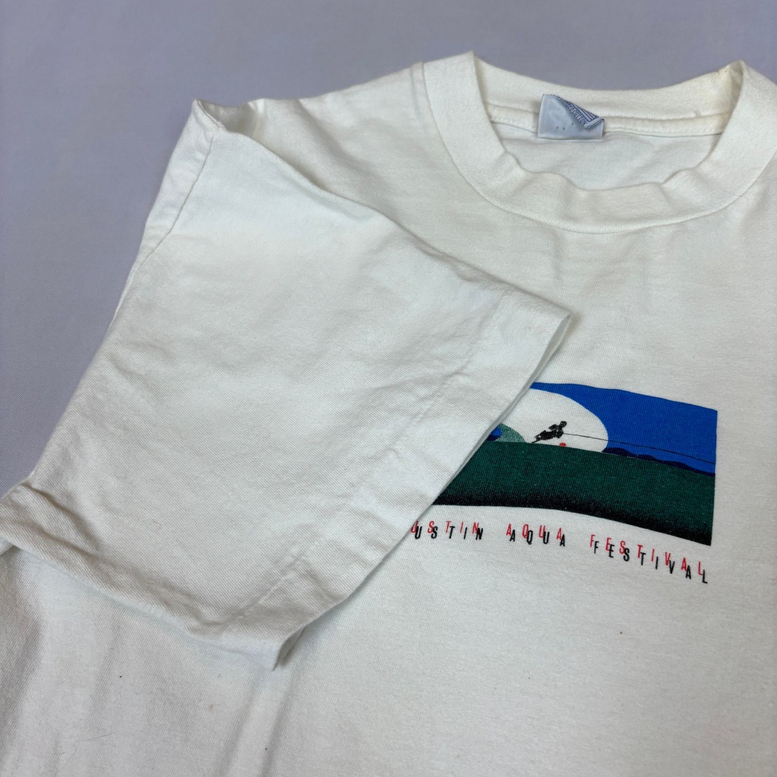 Vintage Vintage 1980s Austin Aqua Festival Michael Schwab Art Tee Size US M / EU 48-50 / 2 - 7 Thumbnail