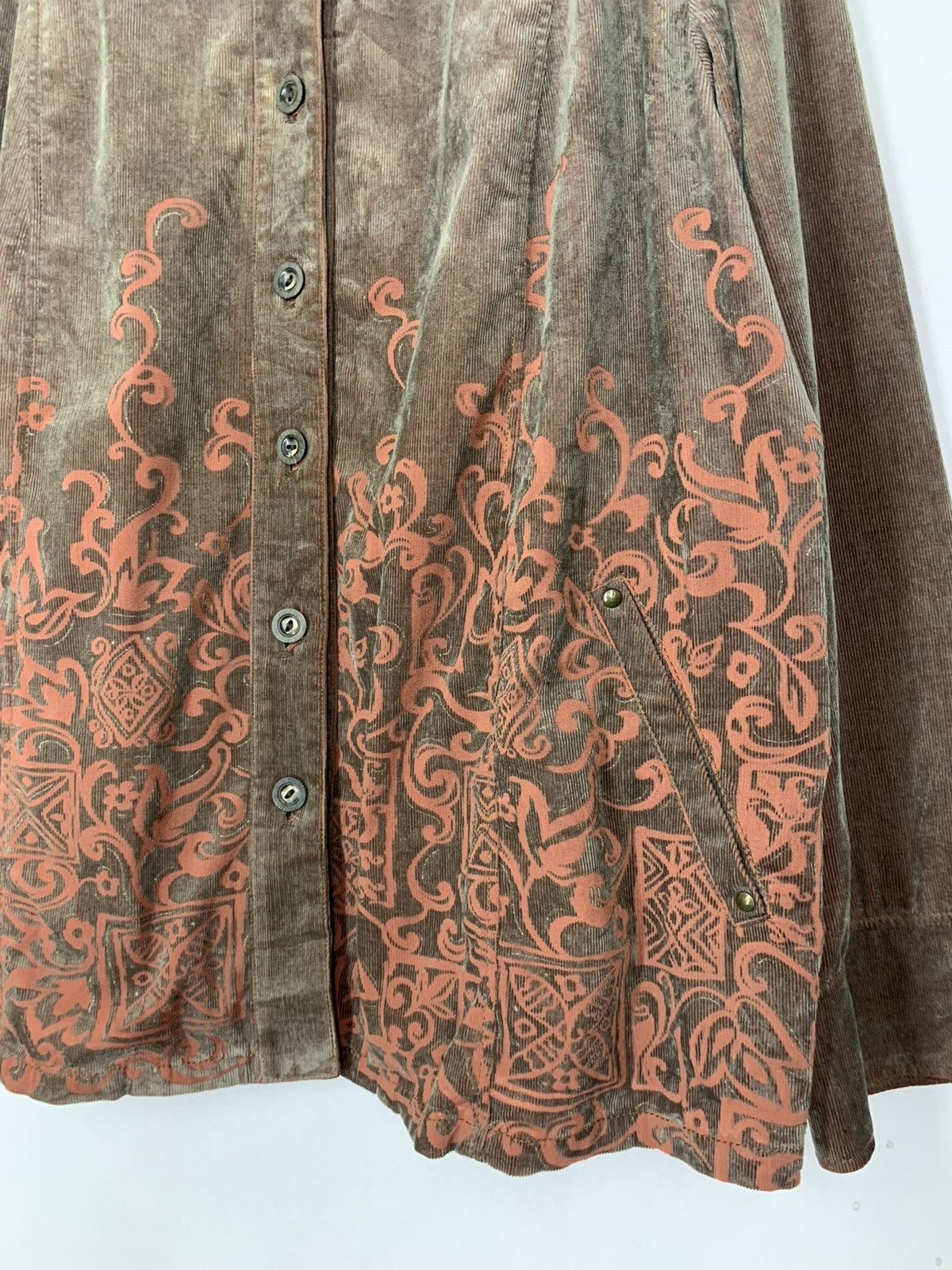 Hysteric Glamour × Japanese Brand × Tornado Mart Japanese Brand Tribal Tattoo Velour Corduroy Oversized Size US L / EU 52-54 / 3 - 4 Thumbnail