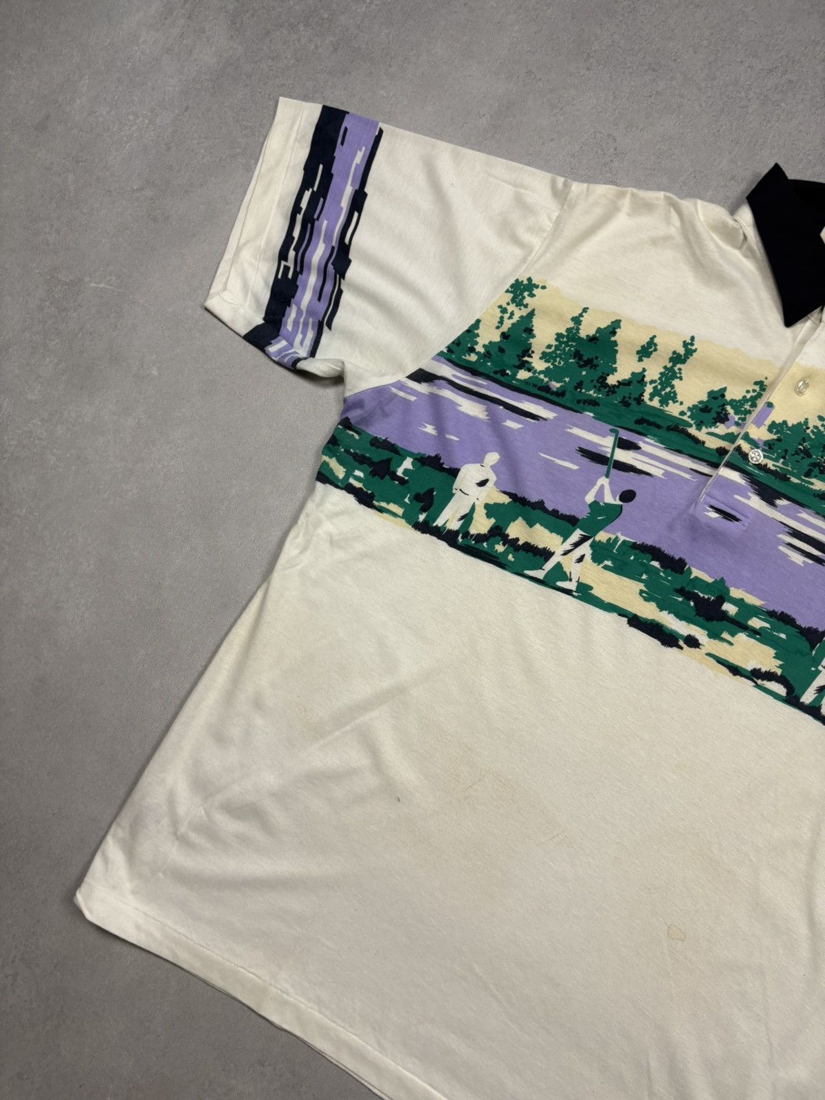 Vintage Vintage 1991 Million Dollar Golf Challenge Polo Shirt AOP Size US XL / EU 56 / 4 - 3 Thumbnail