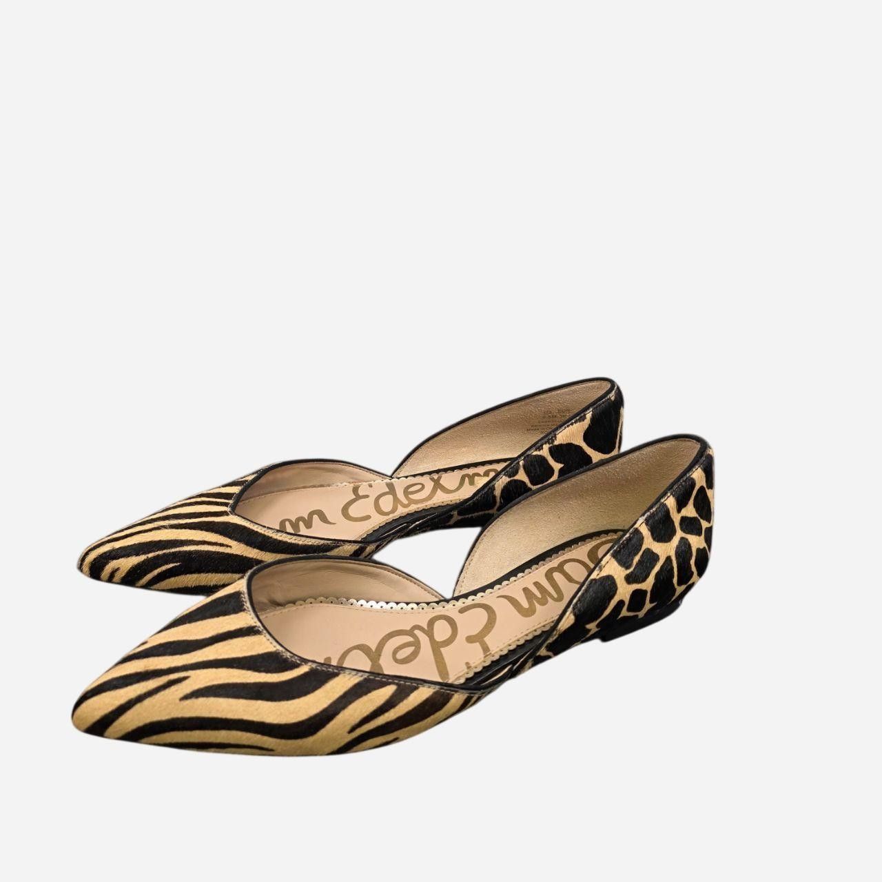 Sam Edelman Rodney D’orsay Flats Leopard/Zebra Print Calf Hair Size US 9.5 / IT 39.5 - 1 Thumbnail
