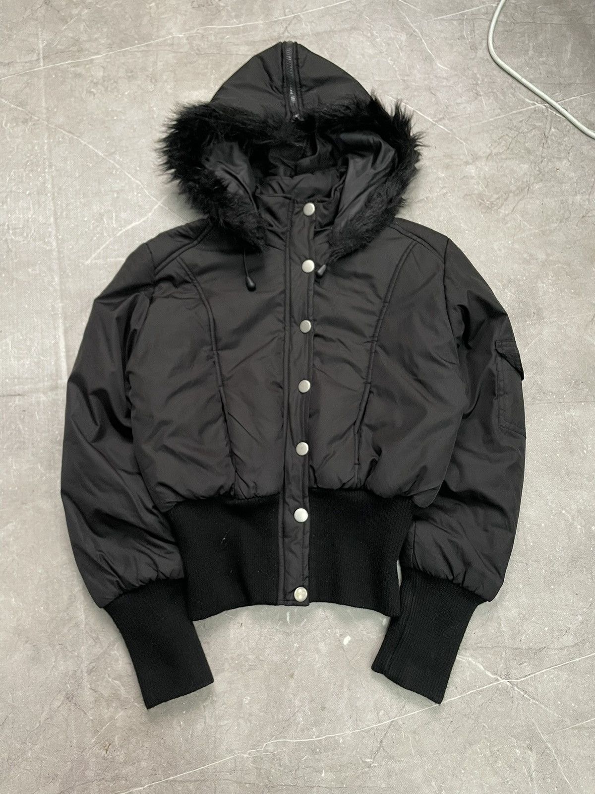Black cropped 2000s style hype if six was nine jacket