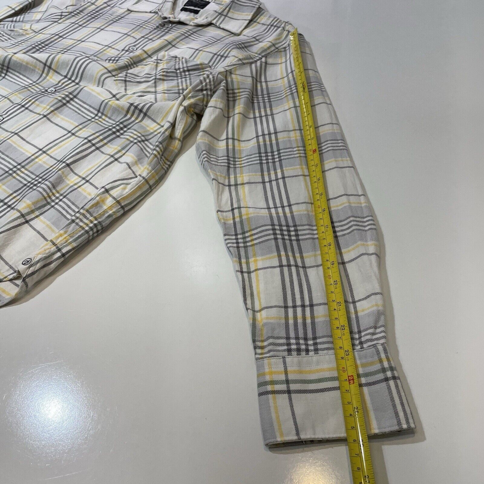 Rag & Bone Rag & Bone Men’s Fit 3 Casual Shirt Checks Ivory/White L Size US L / EU 52-54 / 3 - 8 Thumbnail