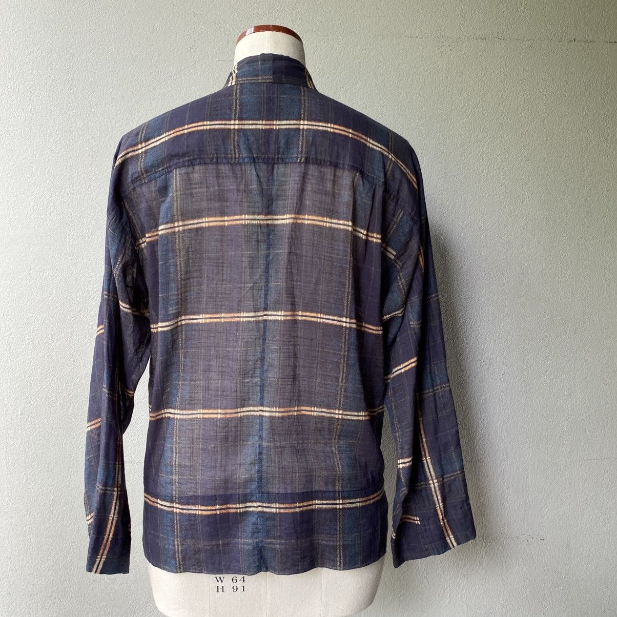 Isabel Marant Etoile ISABEL MARANT ETOILE Navy Plaid Open-Front Shirt Size XXS / US 00 / IT 34 - 15 Thumbnail