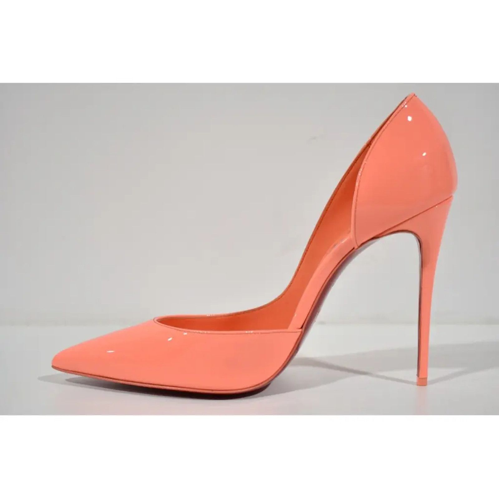 Christian Louboutin Christian Louboutin Iriza 100 Drag Orange Patent Leather Size US 7 / IT 37 - 8 Thumbnail