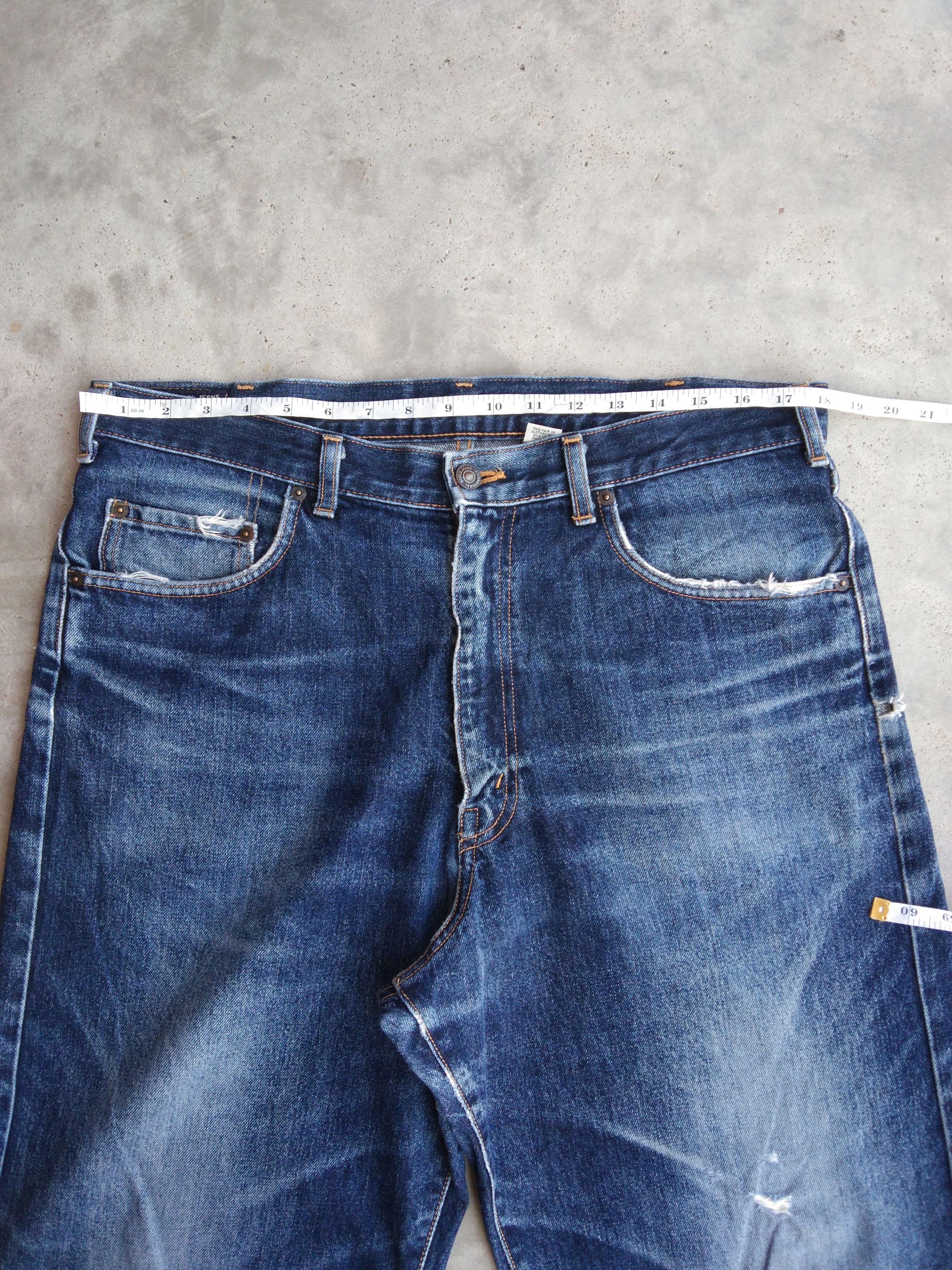 Japanese Brand Vintage Distressed Big John Loose Baggy Jeans 36x31 Size US 36 / EU 52 - 11 Thumbnail