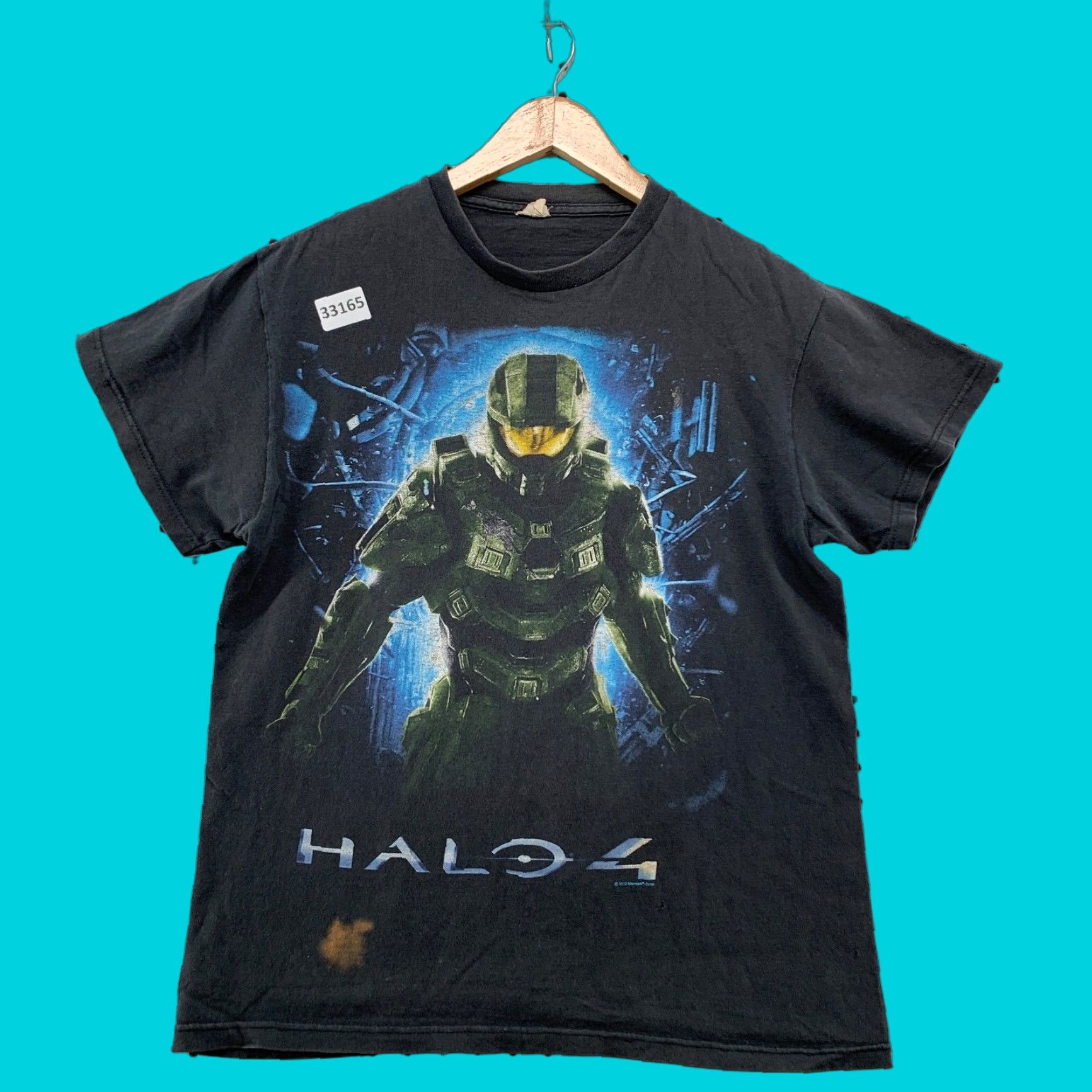 Halo Halo 4 Video Game Shirt Mens Small Black Distressed XBOX Short Sleeve 9.5x26 Size US S / EU 44-46 / 1 - 1 Thumbnail