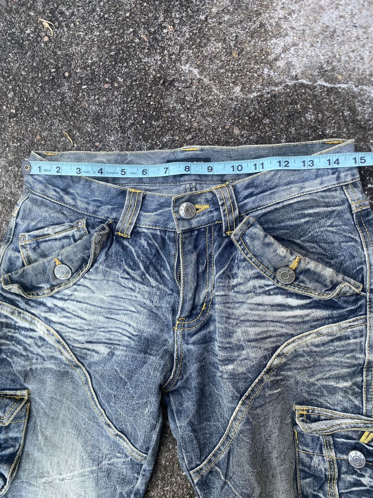 Japanese Brand Zerosail distressed tactical jeans ripped knee punk style Size US 30 / EU 46 - 10 Thumbnail