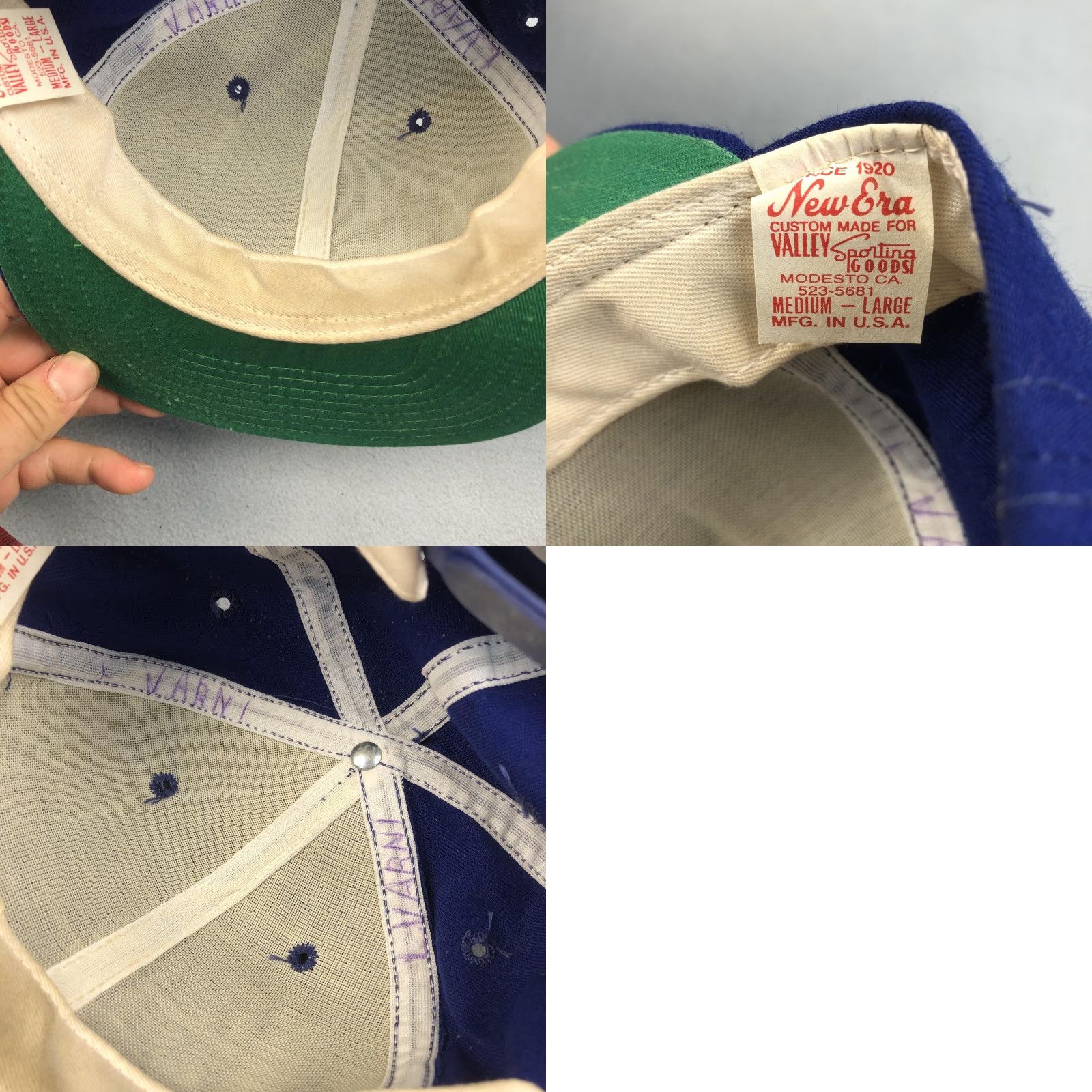 New Era Vintage New Era BP Hat Snap Back Mens Medium Large Baseball Cap Made USA 90s Size ONE SIZE - 8 Thumbnail