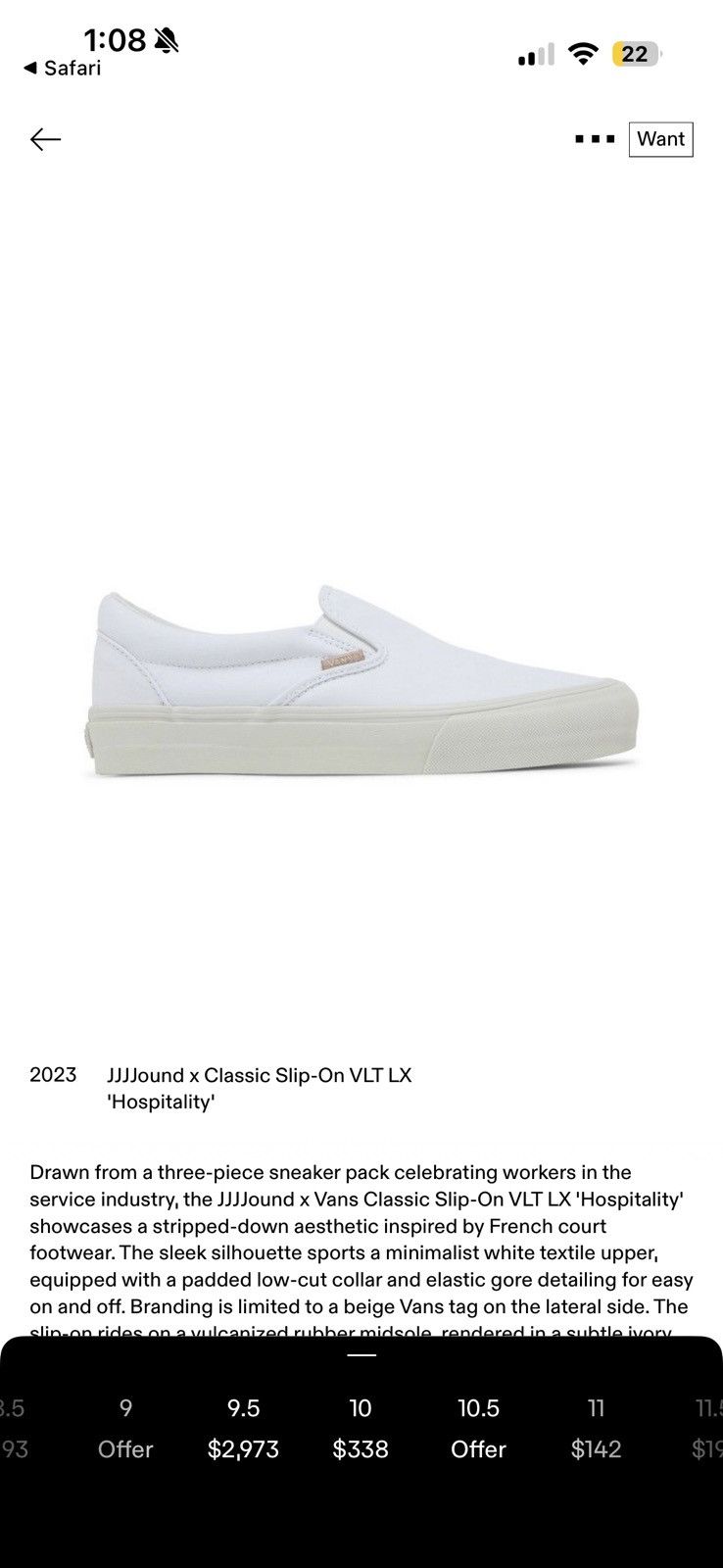 JJJJound × Vans Vans x JJJJound Slip-On VLT LX “Hospitality” Size US 10 / EU 43 - 2 Thumbnail