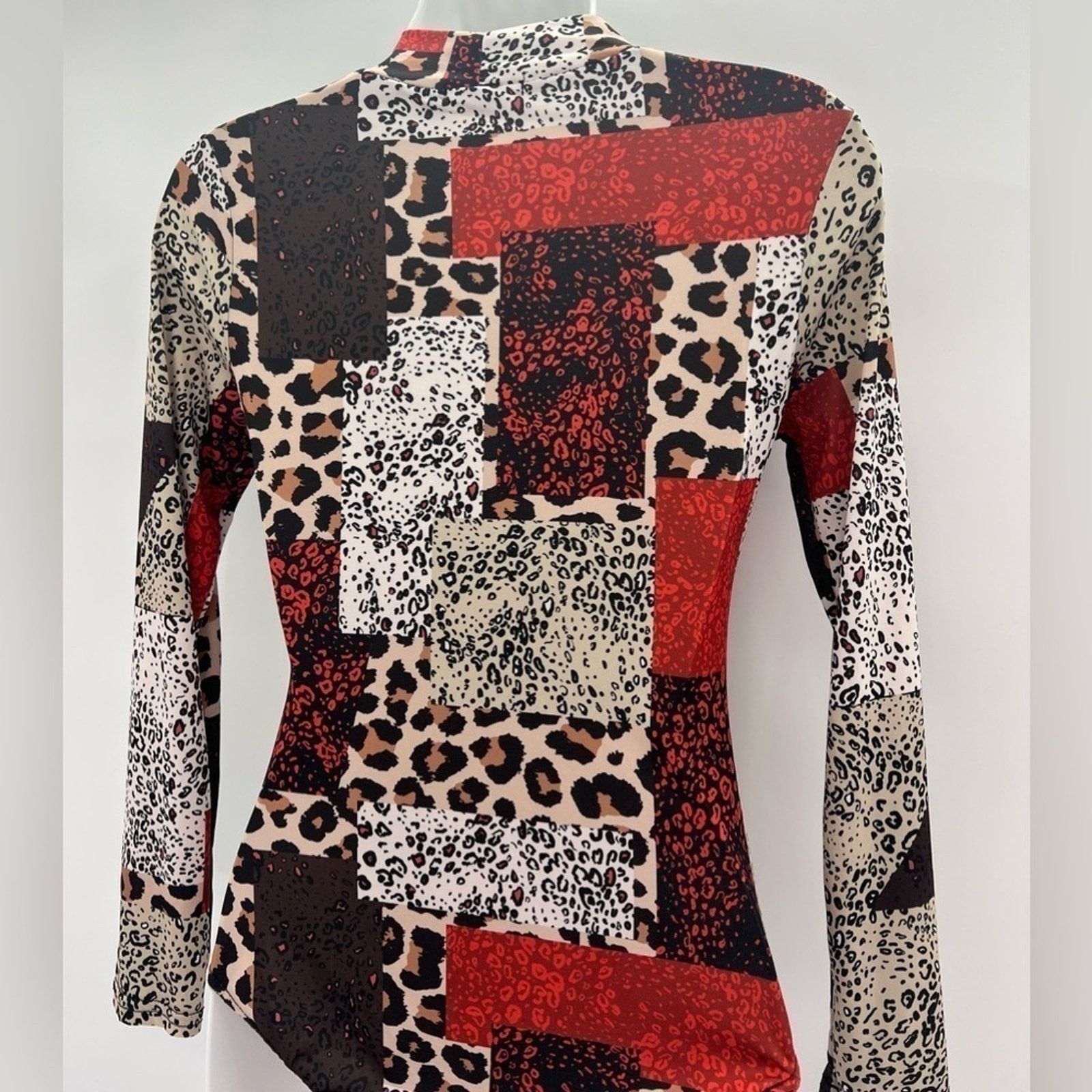 Boohoo BOOHOO Women's Multicolored Animal Print Polyester Bodysuit Size S / US 4 / IT 40 - 6 Thumbnail