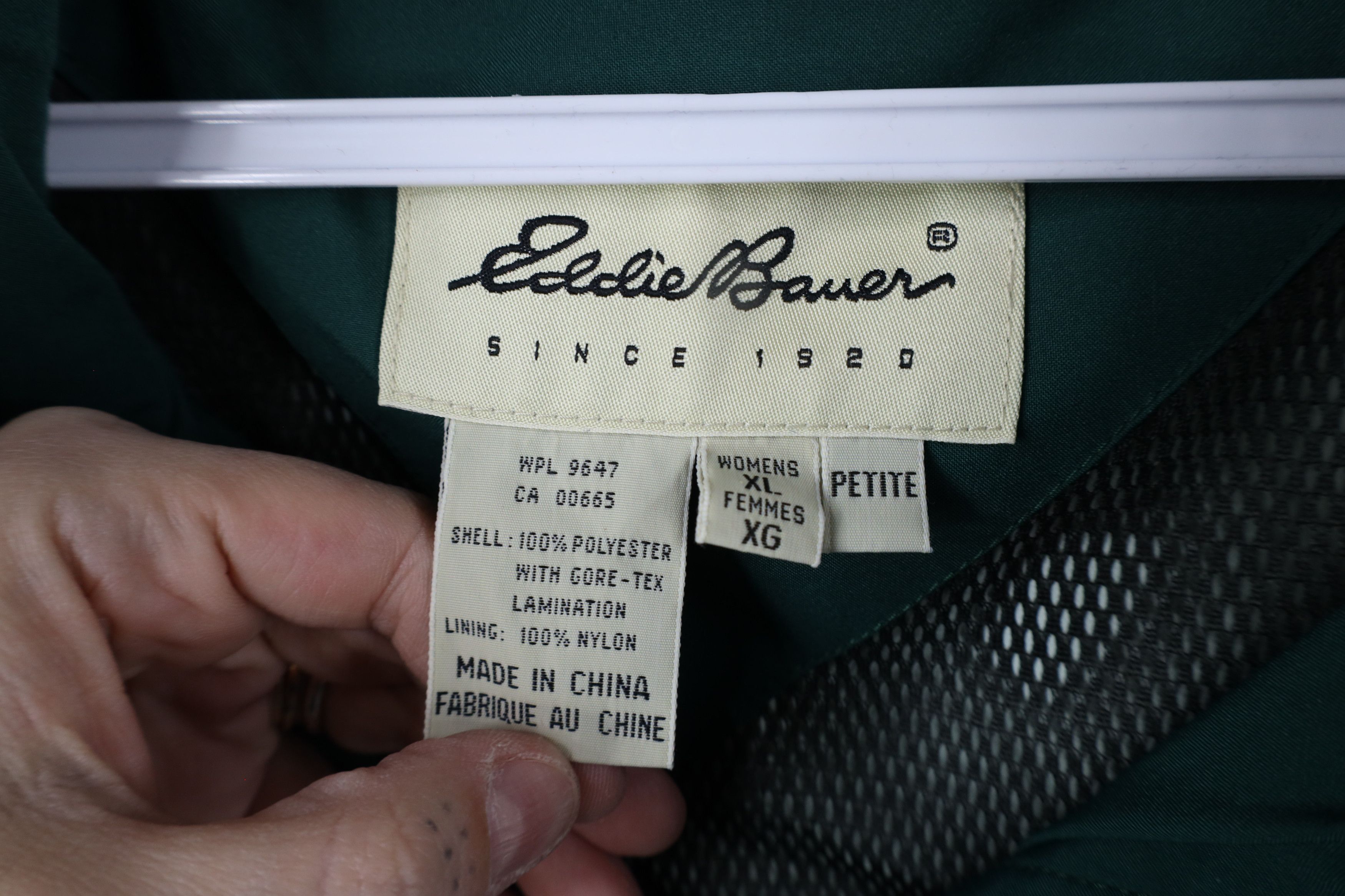 Eddie Bauer × Vintage Vintage 90s Eddie Bauer Waterproof Hooded Rain Jacket Size XL / US 12-14 / IT 48-50 - 9 Thumbnail