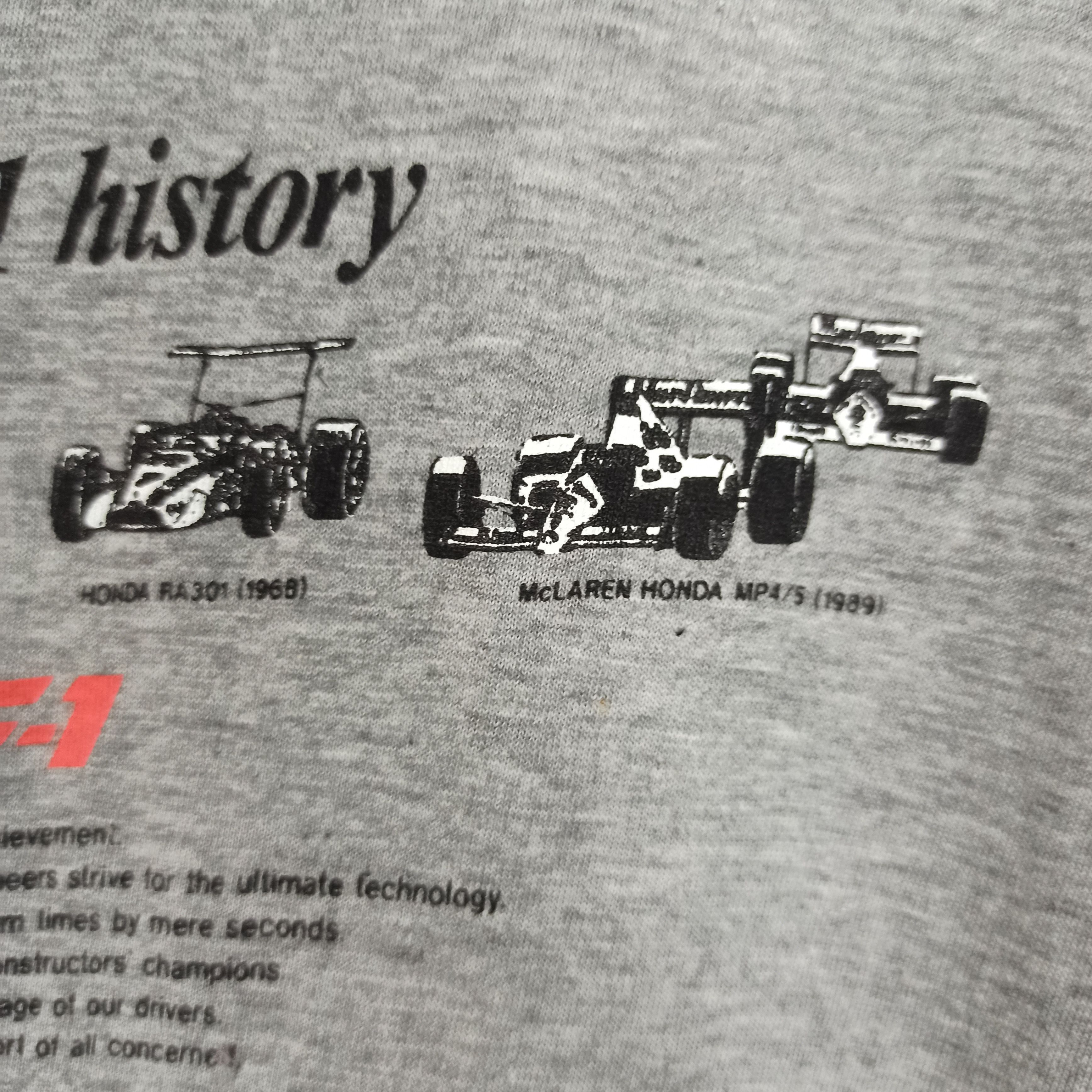 Honda Vintage Honda Grand-Prix Racing Team F1 Single Stitch tees Size US L / EU 52-54 / 3 - 6 Thumbnail