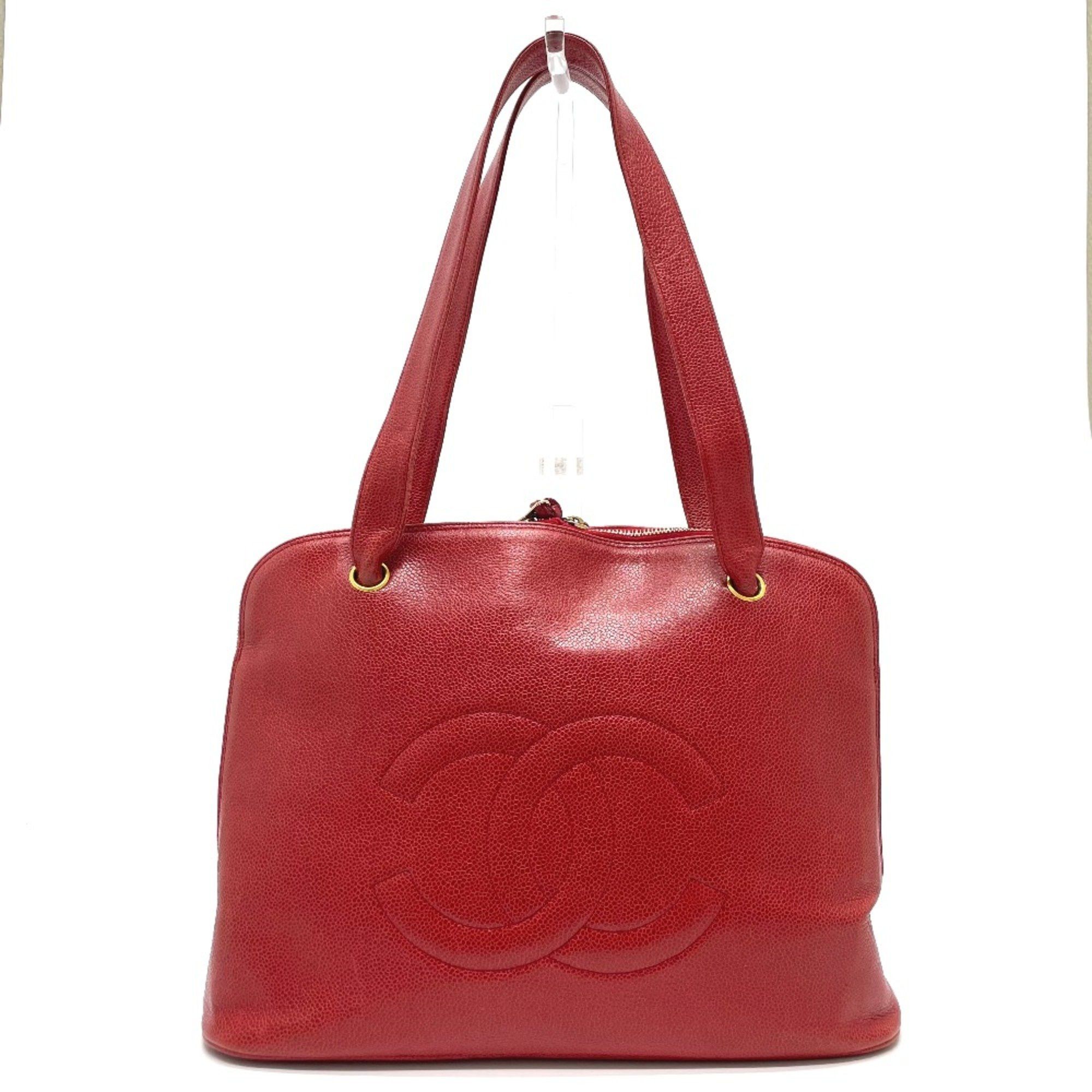 Chanel Chanel CC Mark Bag Tote Bag Shoulder Bag Red GoldHardware Size ONE SIZE - 1 Thumbnail