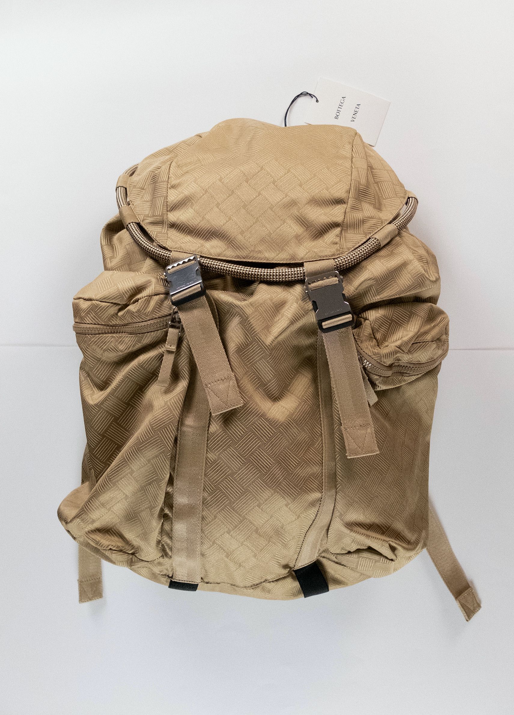 Bottega Veneta BOTTEGA VENETA Alto beige intreciato pattern backpack Size ONE SIZE - 1 Thumbnail