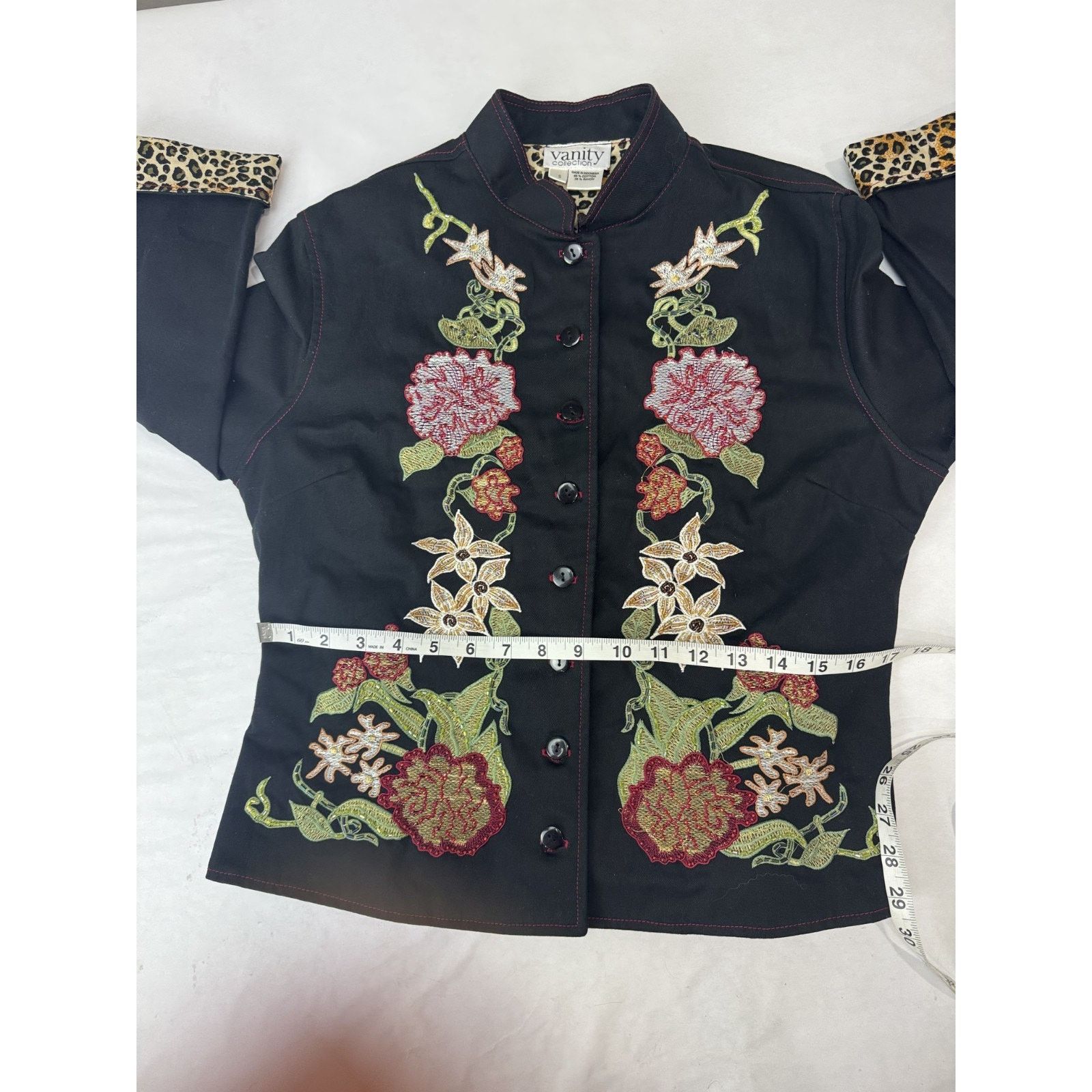 Other Vintage Vanity Collection Beaded Jacket Floral Leopard Small Size S / US 4 / IT 40 - 4 Thumbnail