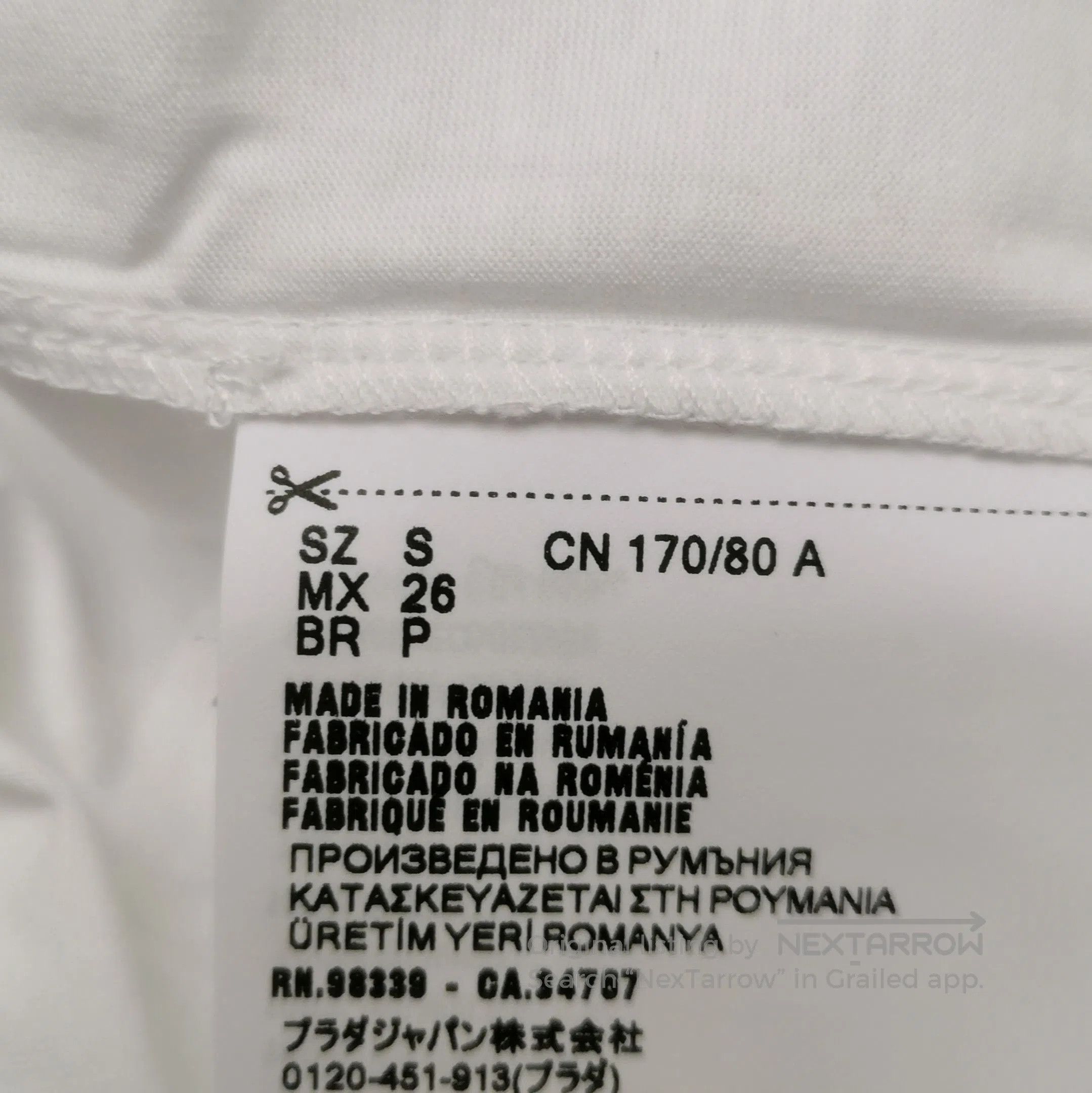 Prada Prada Classic White Cotton Crew Neck T. Size S / US 4 / IT 40 - 6 Thumbnail