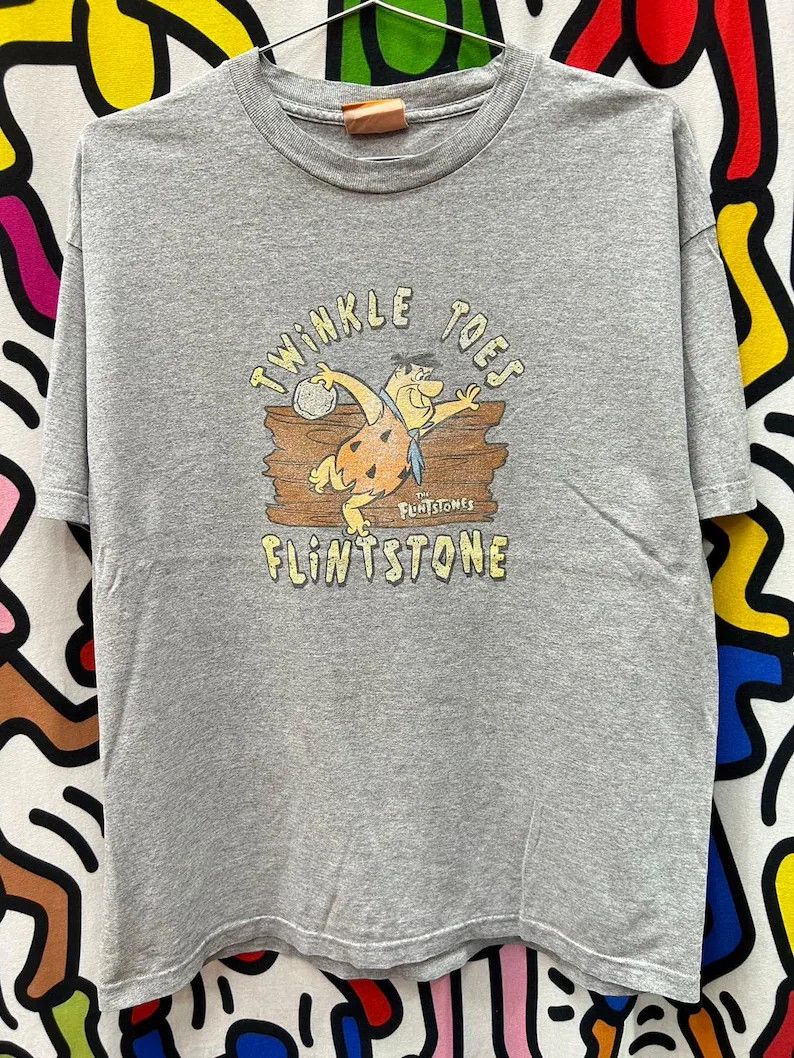 Vintage Vintage 2003 The Flintstones Cartoon tshirt size XL Size US XL / EU 56 / 4 - 2 Thumbnail