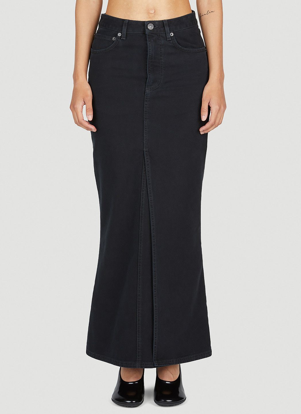 Balenciaga Denim Maxi Skirt Size 34" / US 12 / IT 48 - 1 Thumbnail