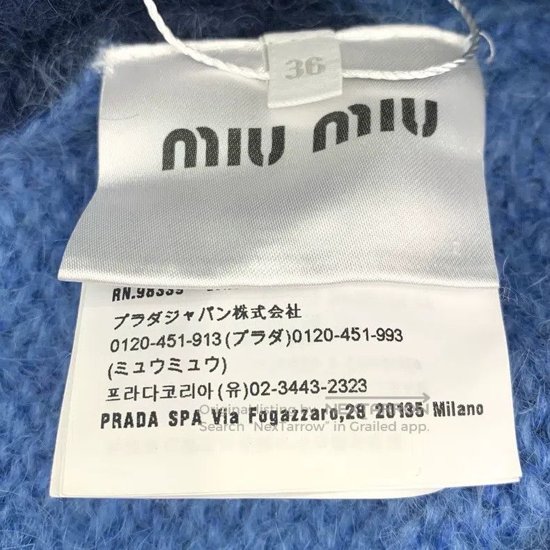 Miu Miu Miu Miu 36 Blue plaid knit cardigan coat Size S / US 4 / IT 40 - 7 Thumbnail