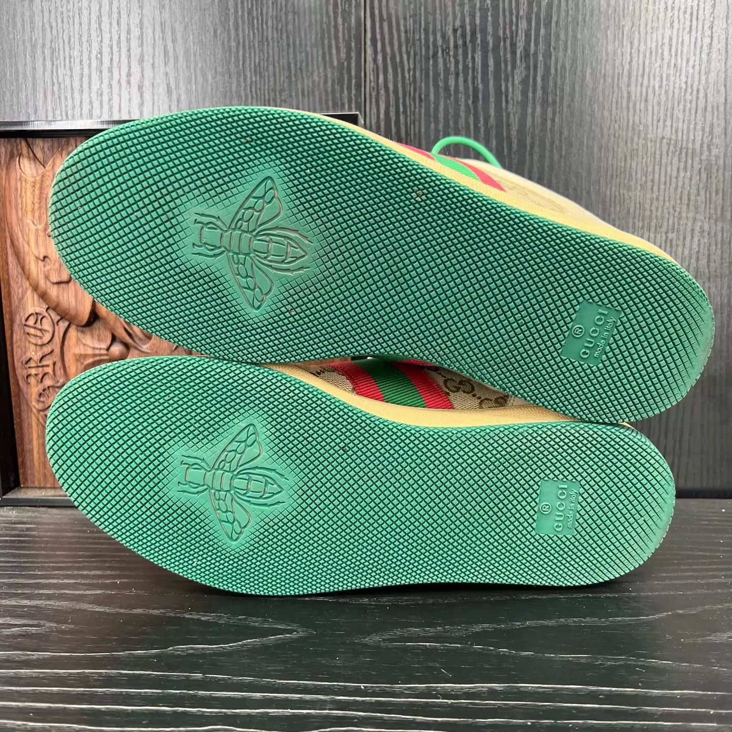 Gucci Gucci Distressed Sneaker Ebony EUR 38 Size US 7.5 / IT 37.5 - 6 Thumbnail