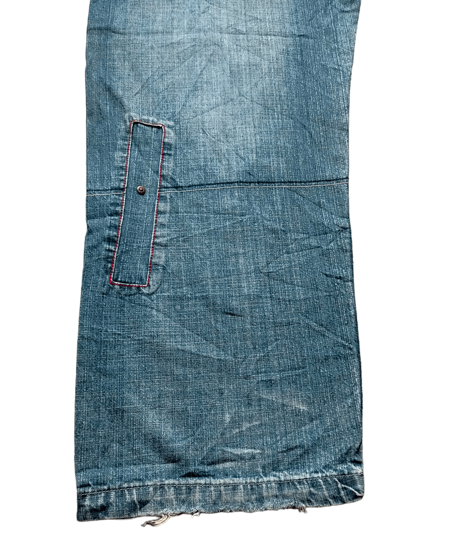 Japanese Brand Paco Jeans Patchwork Embroidered Baggy Jeans Size US 37 - 12 Thumbnail