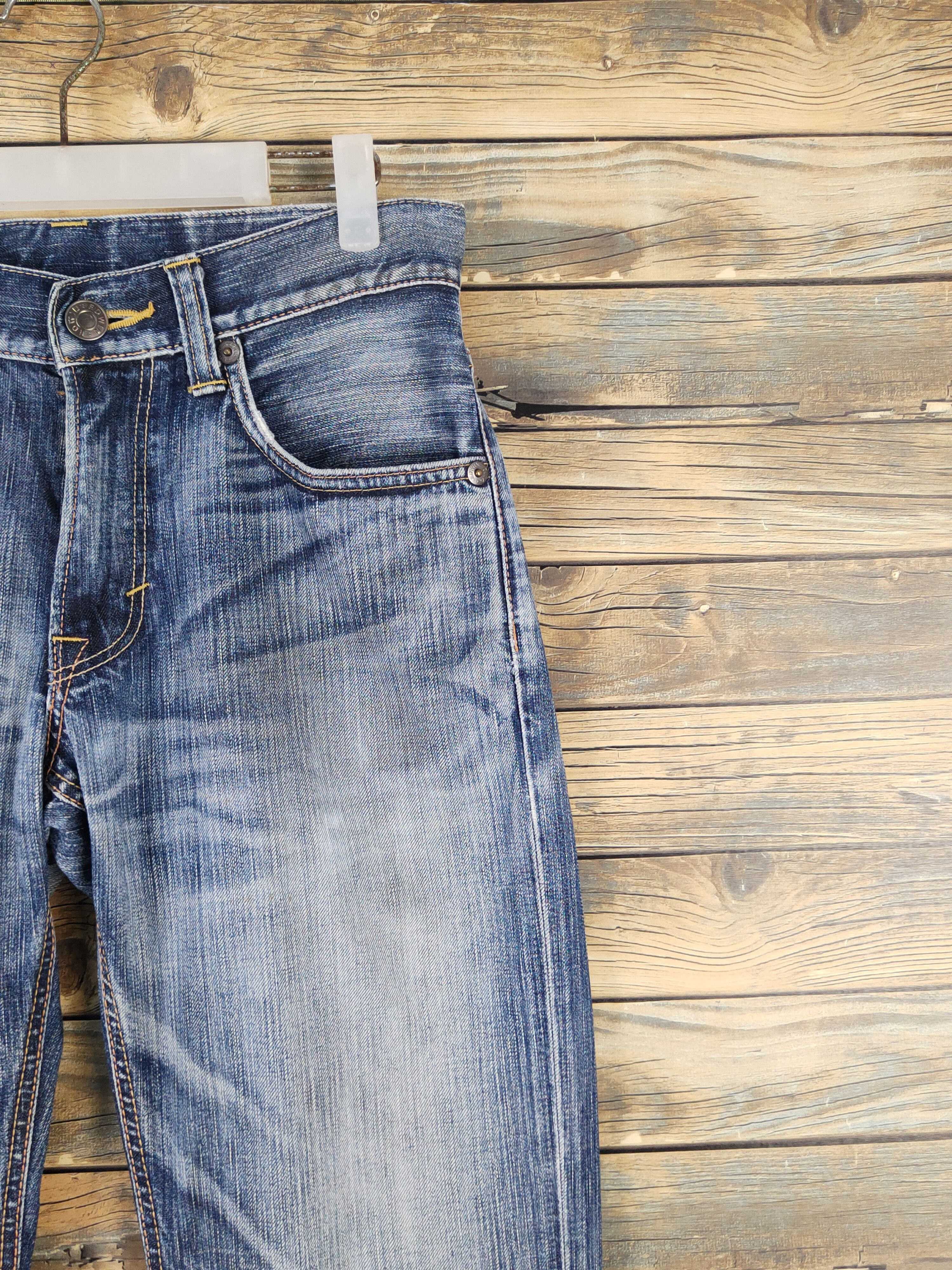 Edwin Edwin 305 Dark Blue Distressed Ripped denim Jeans #W1571 Size US 30 / EU 46 - 5 Thumbnail