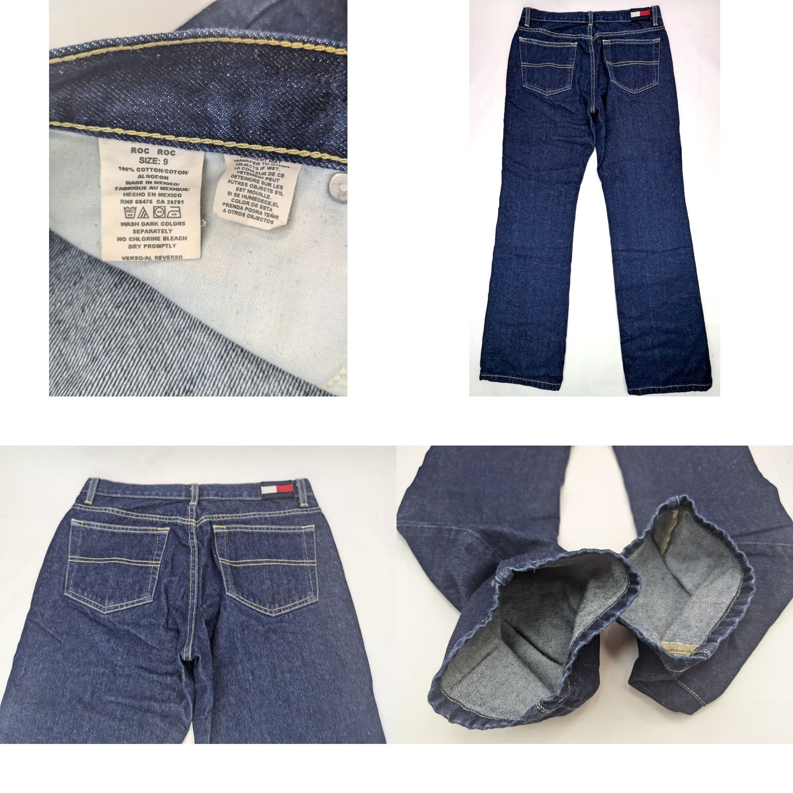 Tommy Hilfiger VINTAGE Tommy Hilfiger Jeans Women 9 (30x31) Straight Leg Flag Denim Roc Roc 081205 Size 30" / US 8 / IT 44 - 8 Thumbnail