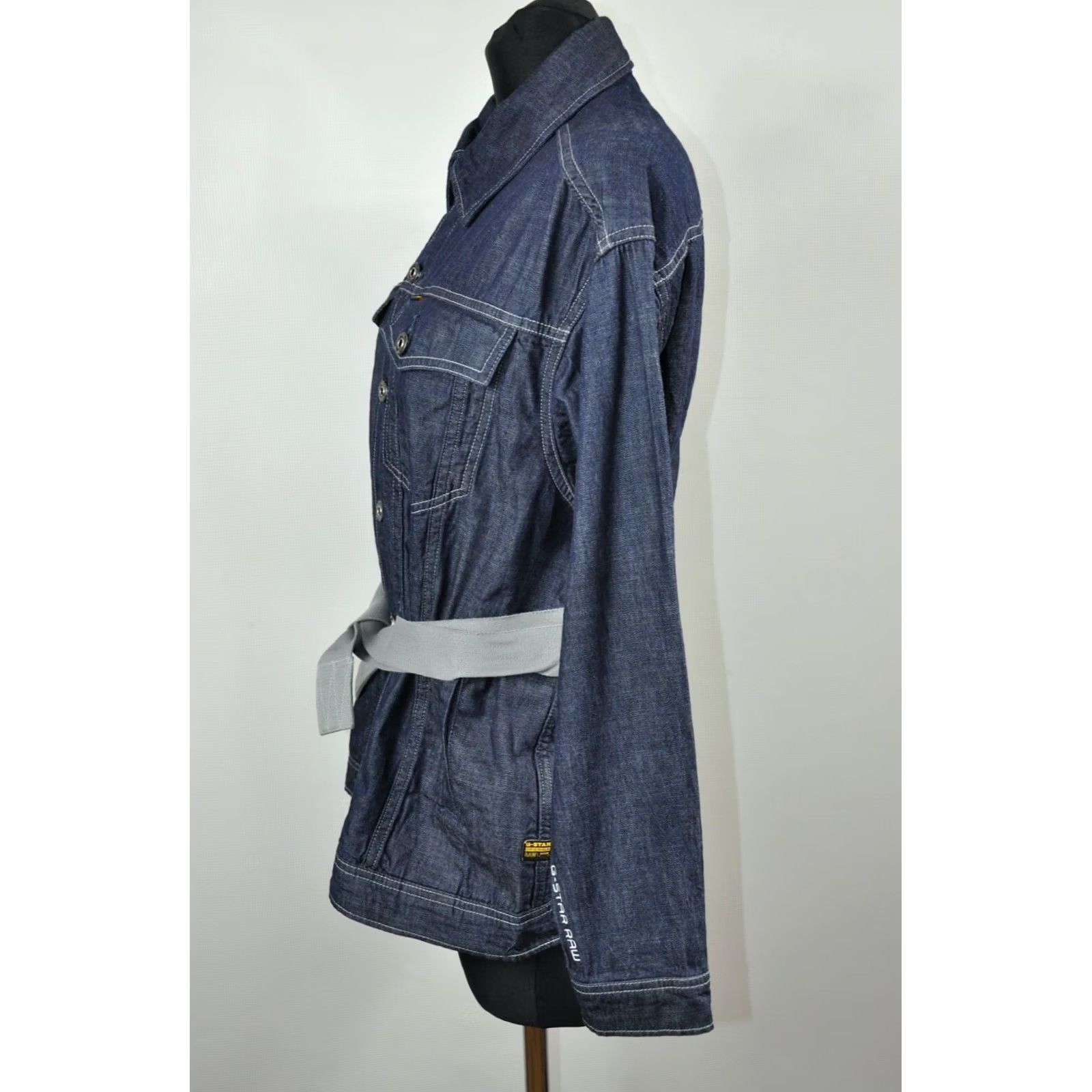 G-Star G-Star 3301 Real Boyfriend JKT WMN Denim Jacket S Blue 100% Cotton NS New Womens Jacket Size S / US 4 / IT 40 - 3 Thumbnail