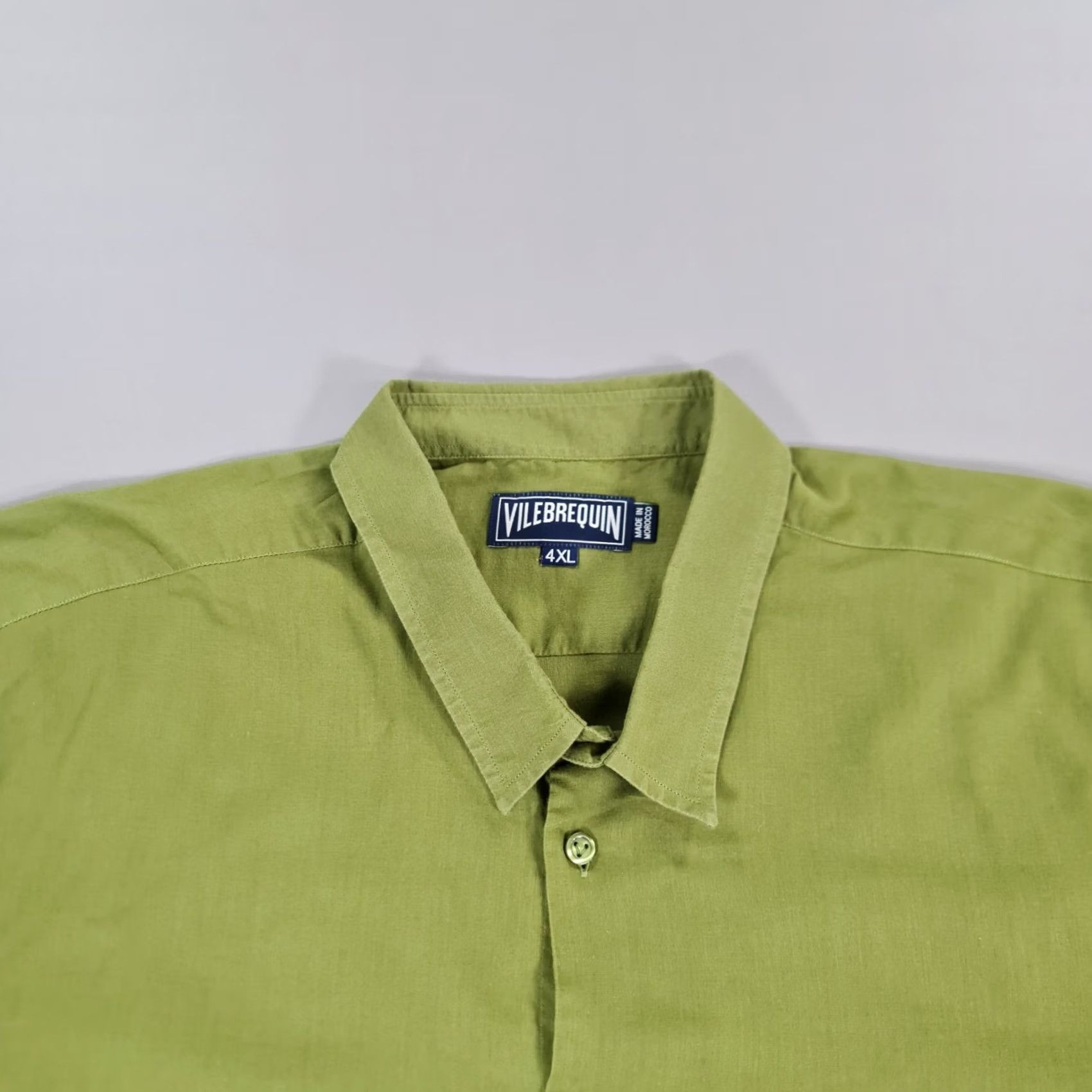 Vilebrequin VINTAGE not included; but original is not vintage. Use: Vilebrequin Mens Shirt Green 4XL Cotton Breathable Long Sleeves Button Up Size US XXL / EU 58 / 5 - 2 Thumbnail