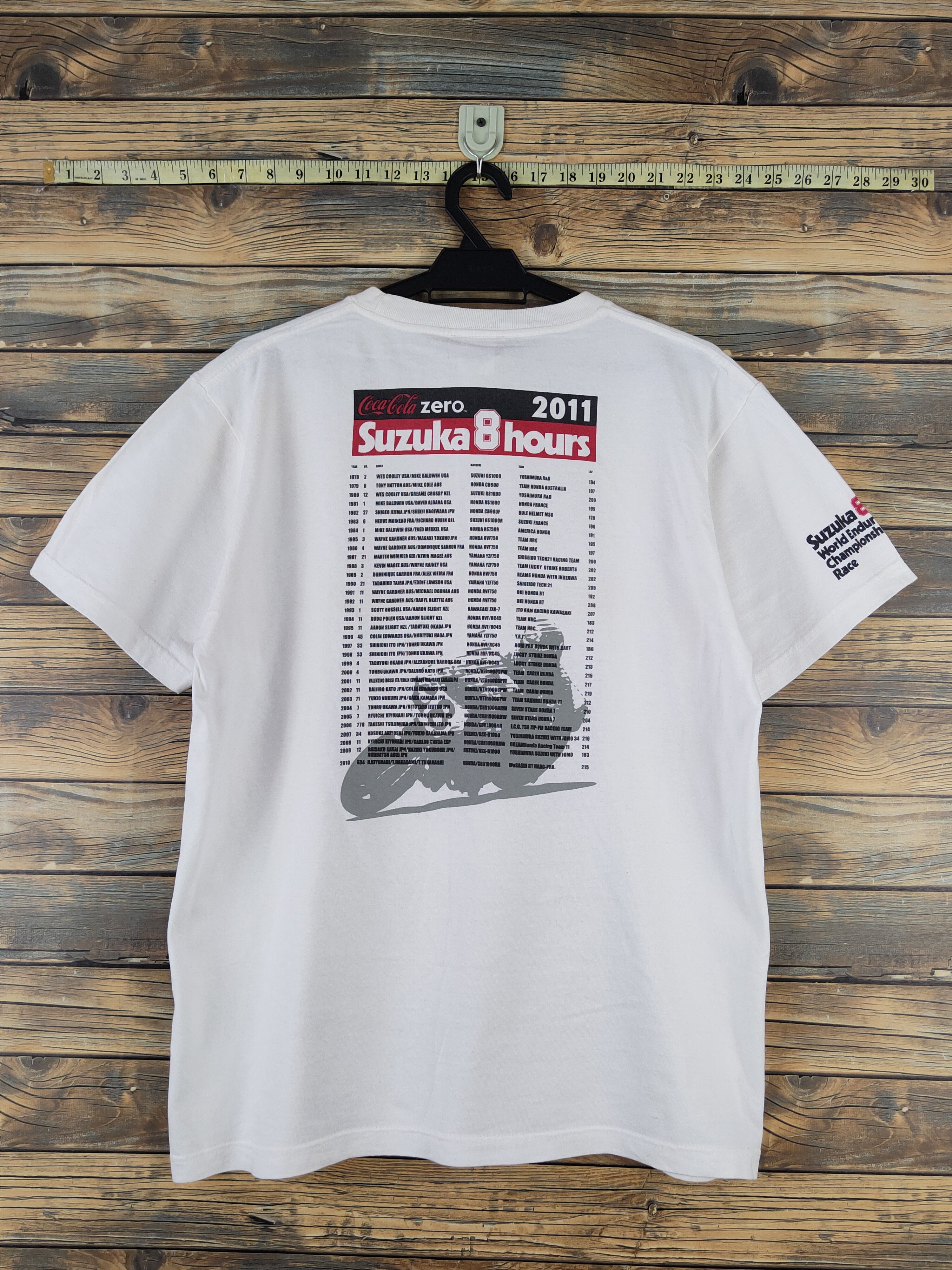 Coca Cola DLL Coca Cola X Moto suzuka 8 hour vintage White tee #020 Size US L / EU 52-54 / 3 - 10 Thumbnail