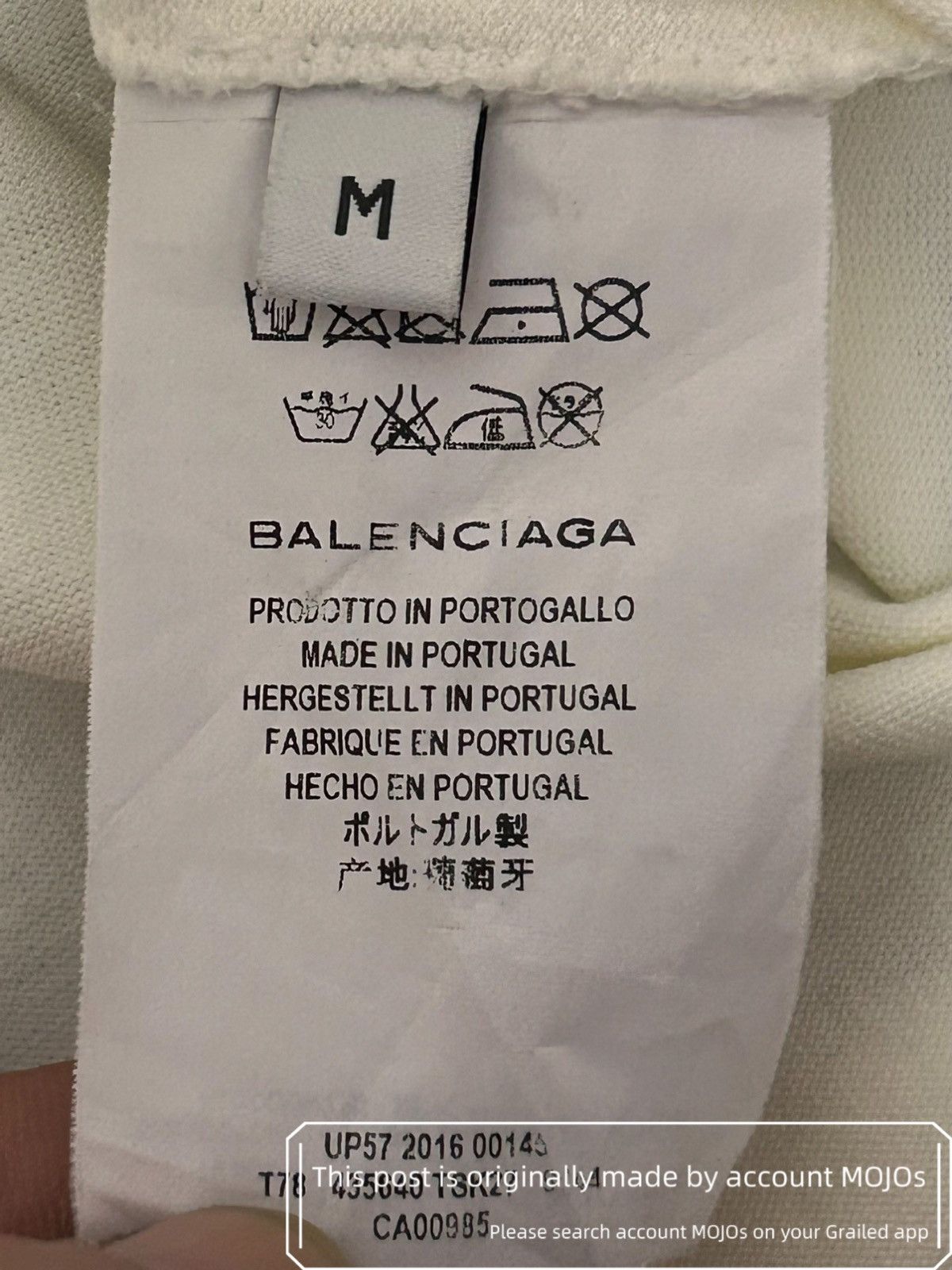 Balenciaga Sz M Balenciaga Unicorn White Tee mojos1135 Size US M / EU 48-50 / 2 - 8 Thumbnail