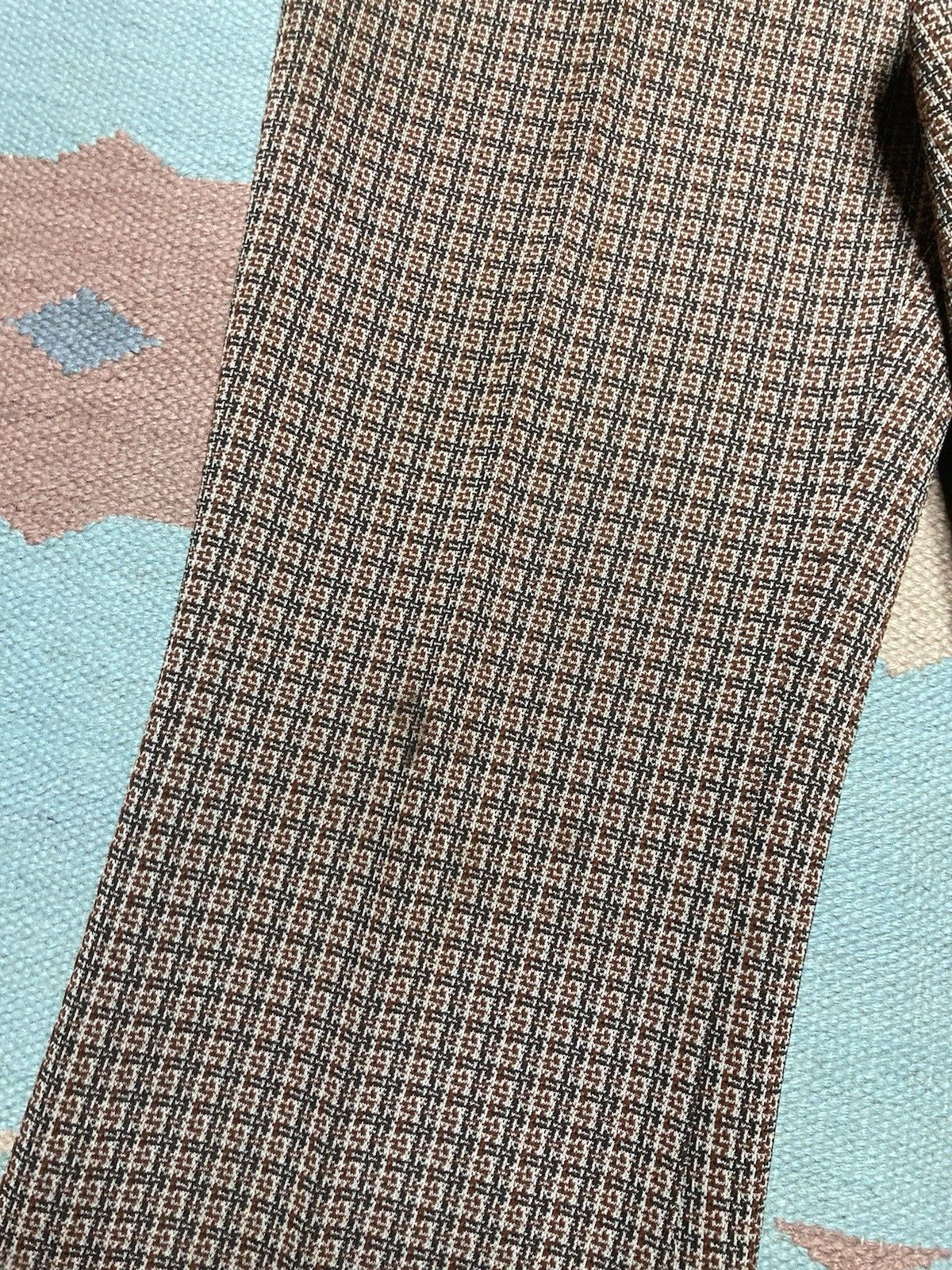 Vintage 70s polyester flare pants kmart double knit hippie mod 32x28 Size US 32 / EU 48 - 3 Thumbnail