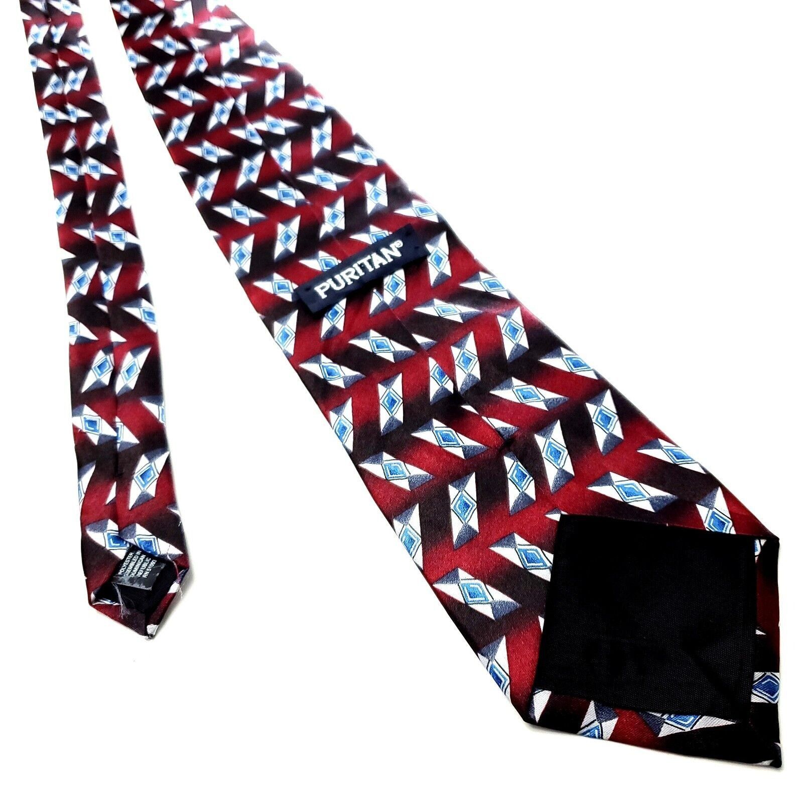 Puritan Puritan Red Silk Tie Print Short Motif Size ONE SIZE - 3 Thumbnail