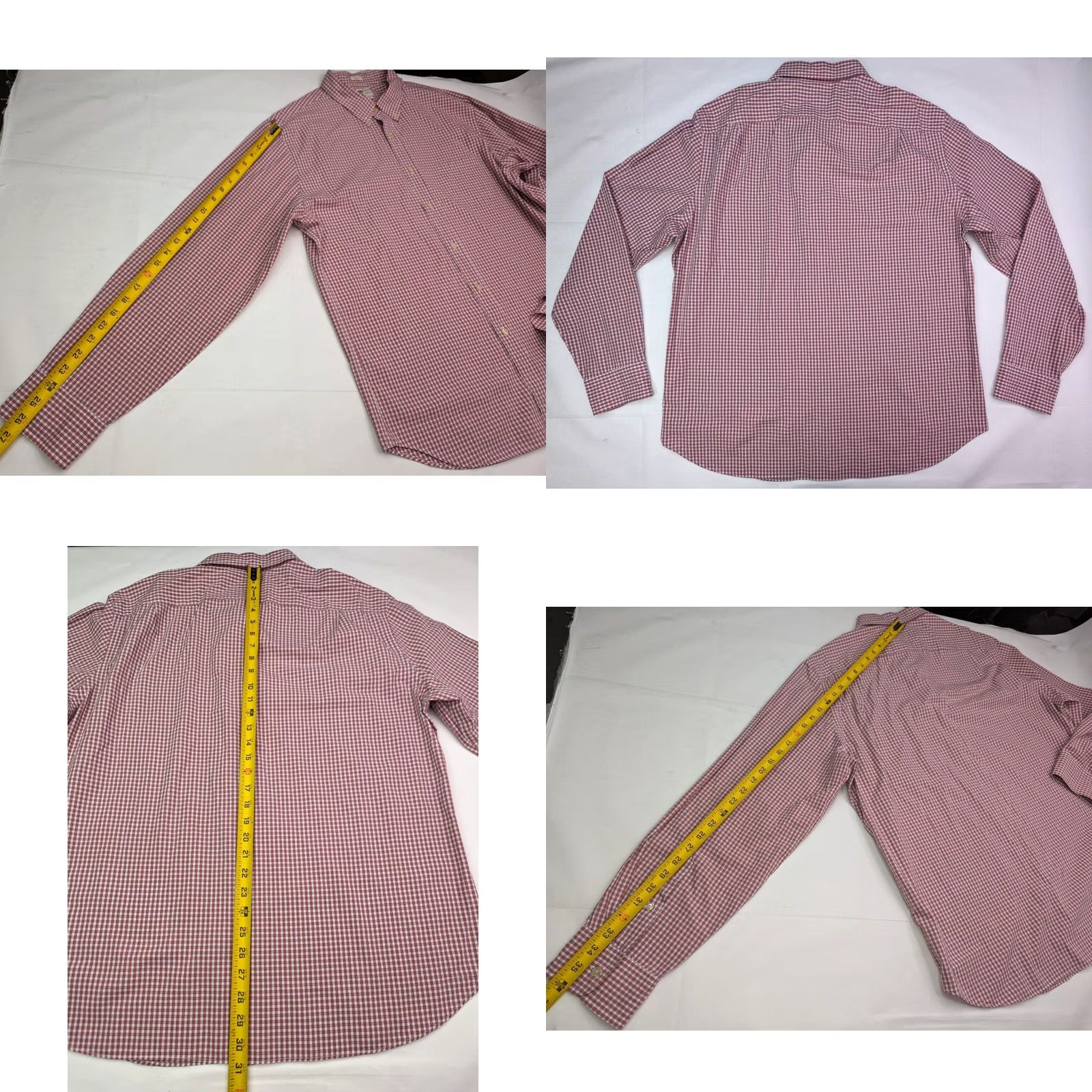 J.Crew J.CREW Tailored Fit Washed Casual Button Shirt Men XL Red Check Long Sleeve Size US XL / EU 56 / 4 - 8 Thumbnail