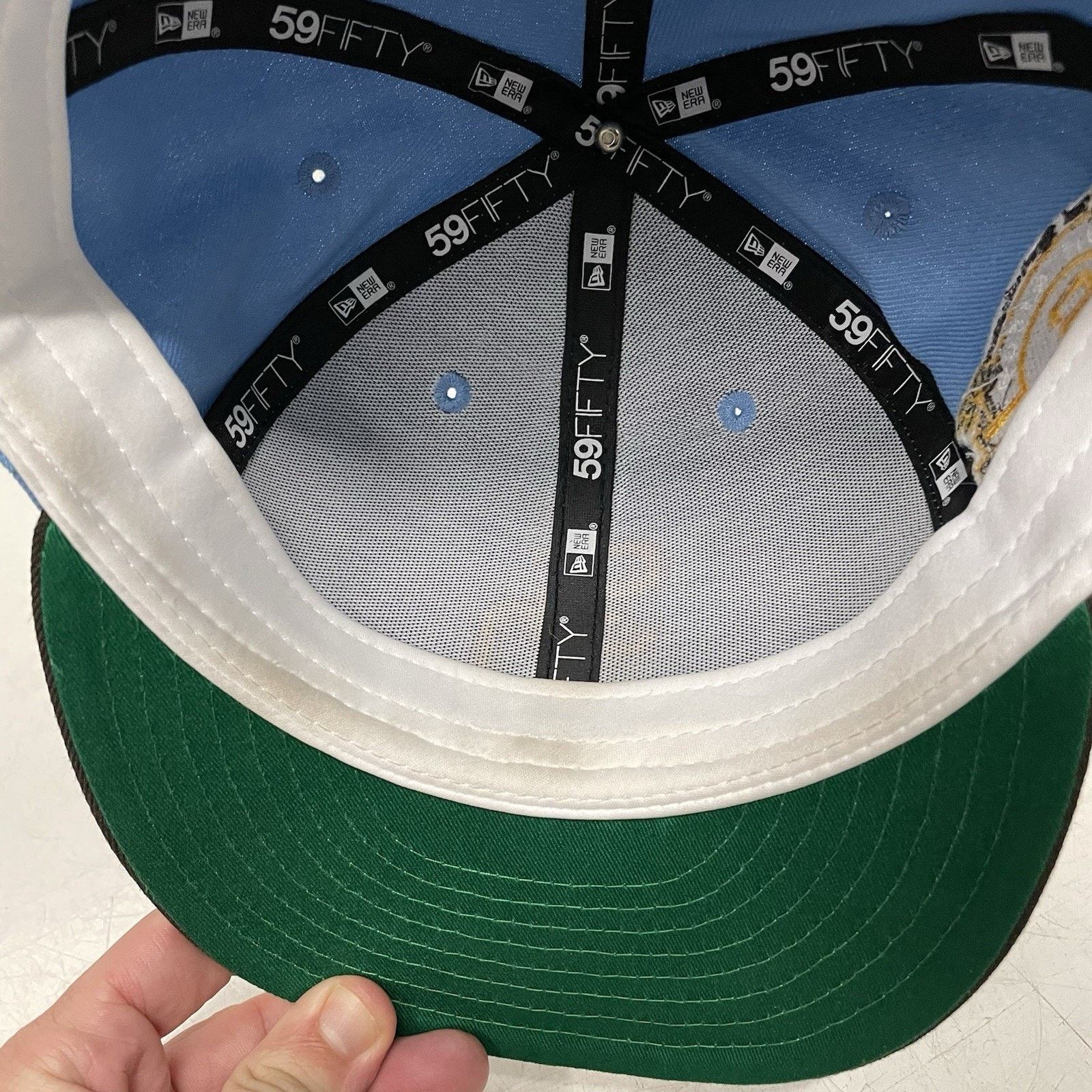 New Era New Era MLB San Diego Padres Sky Blue 59FIFTY Fitted Hat Cap Size ONE SIZE - 6 Thumbnail