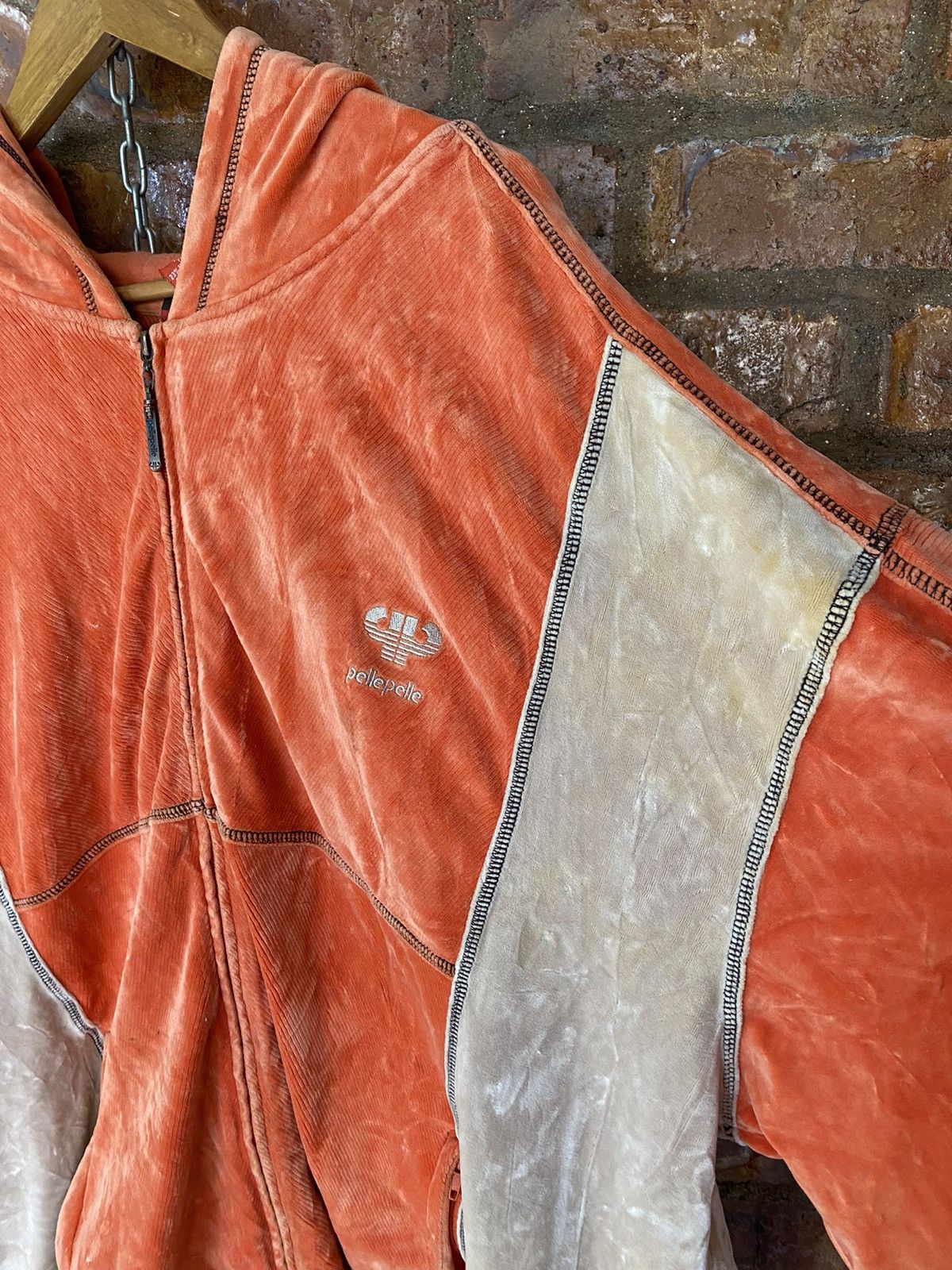 Pelle Pelle Pelle Pelle contra Stitch velvet color block hoodie Size US XXL / EU 58 / 5 - 6 Thumbnail