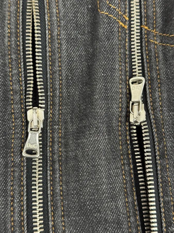 Dolce & Gabbana SS2003 Dolce & Gabbana Navy Blue Multi-Zip Denim Jacket Size XS / US 0-2 / IT 36-38 - 13 Thumbnail
