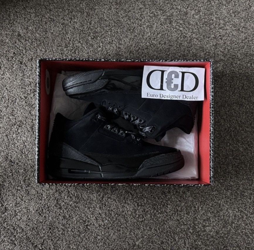 Jordan Brand 💠Air Jordan💠 3 Black CAT (8.5) Size US 8.5 / EU 41-42 - 1 Thumbnail